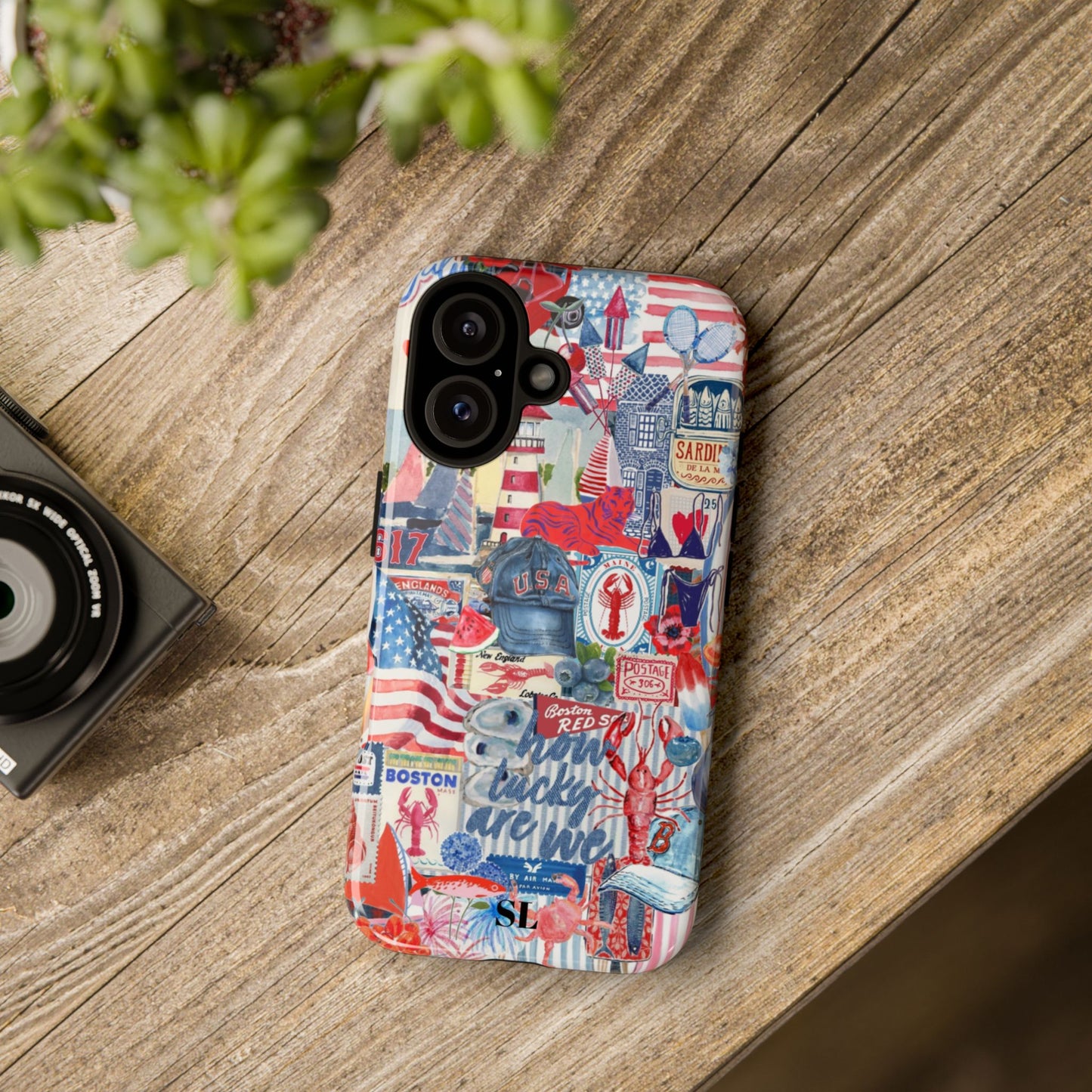Red, White & Blue iPhone Case