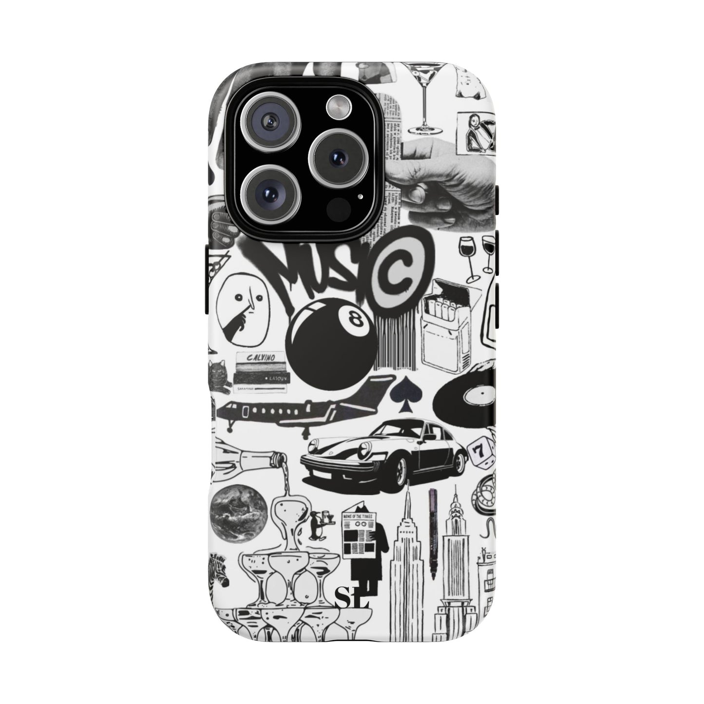 Black and White iPhone Case