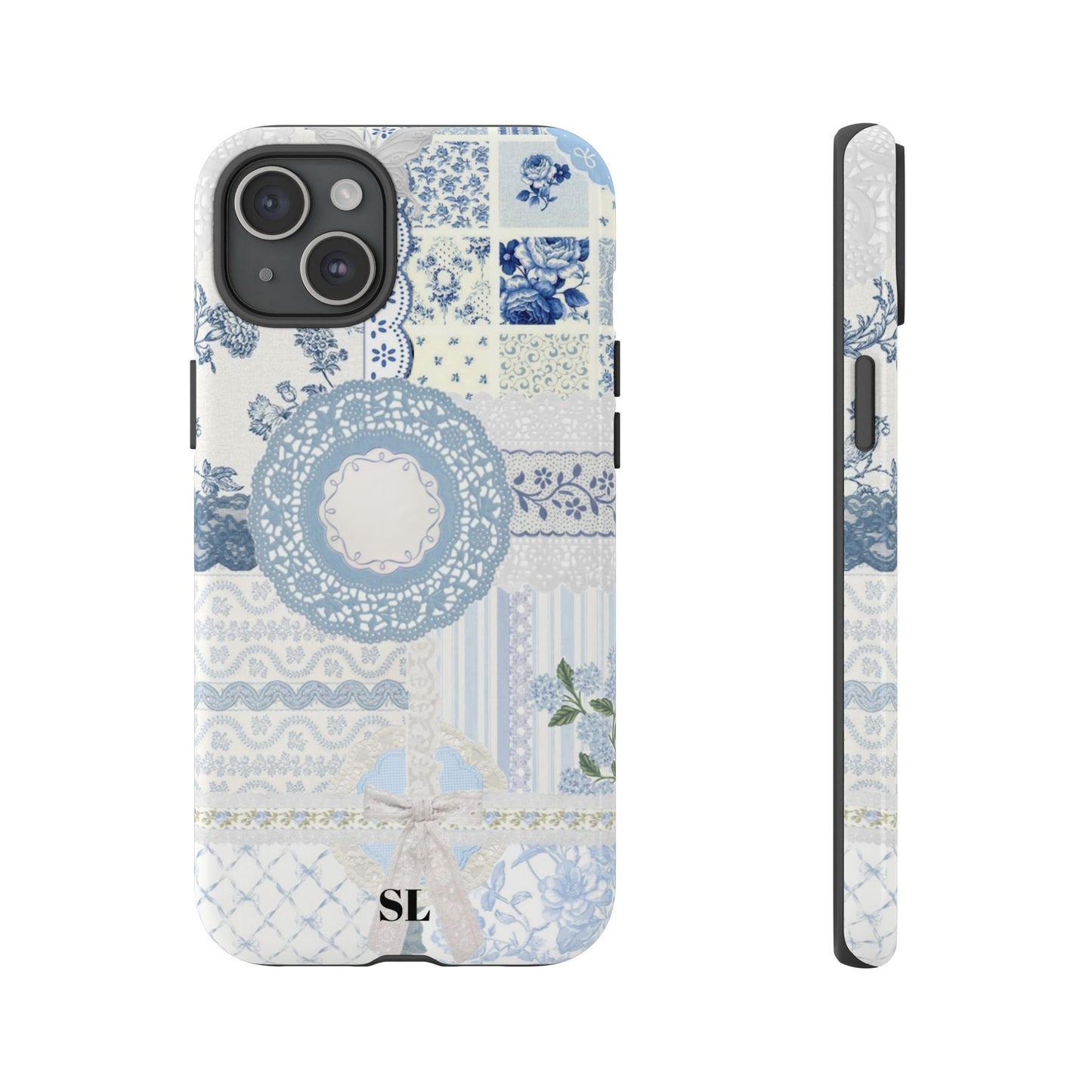 Blue Meadow Patchwork iPhone Case