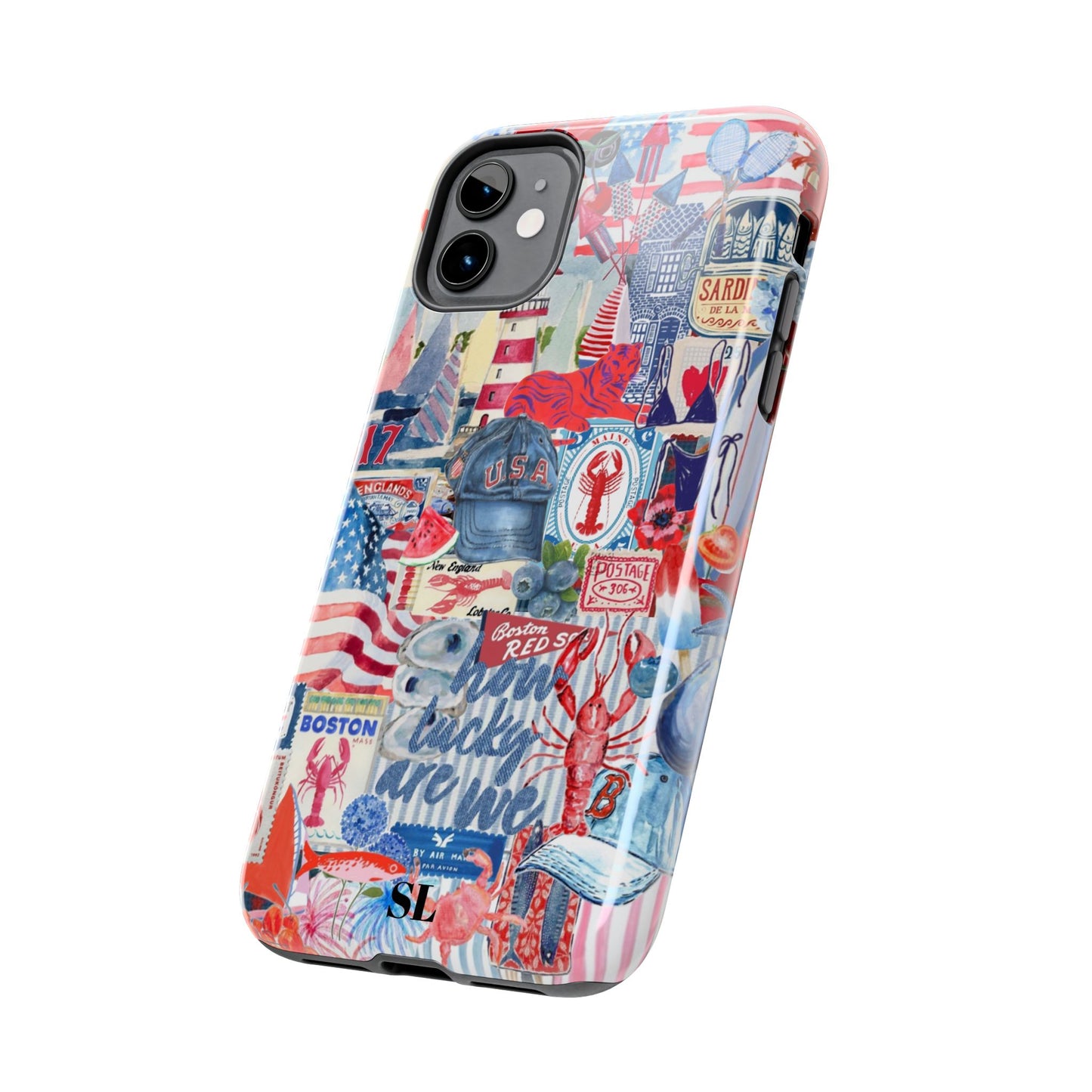 Red, White & Blue iPhone Case