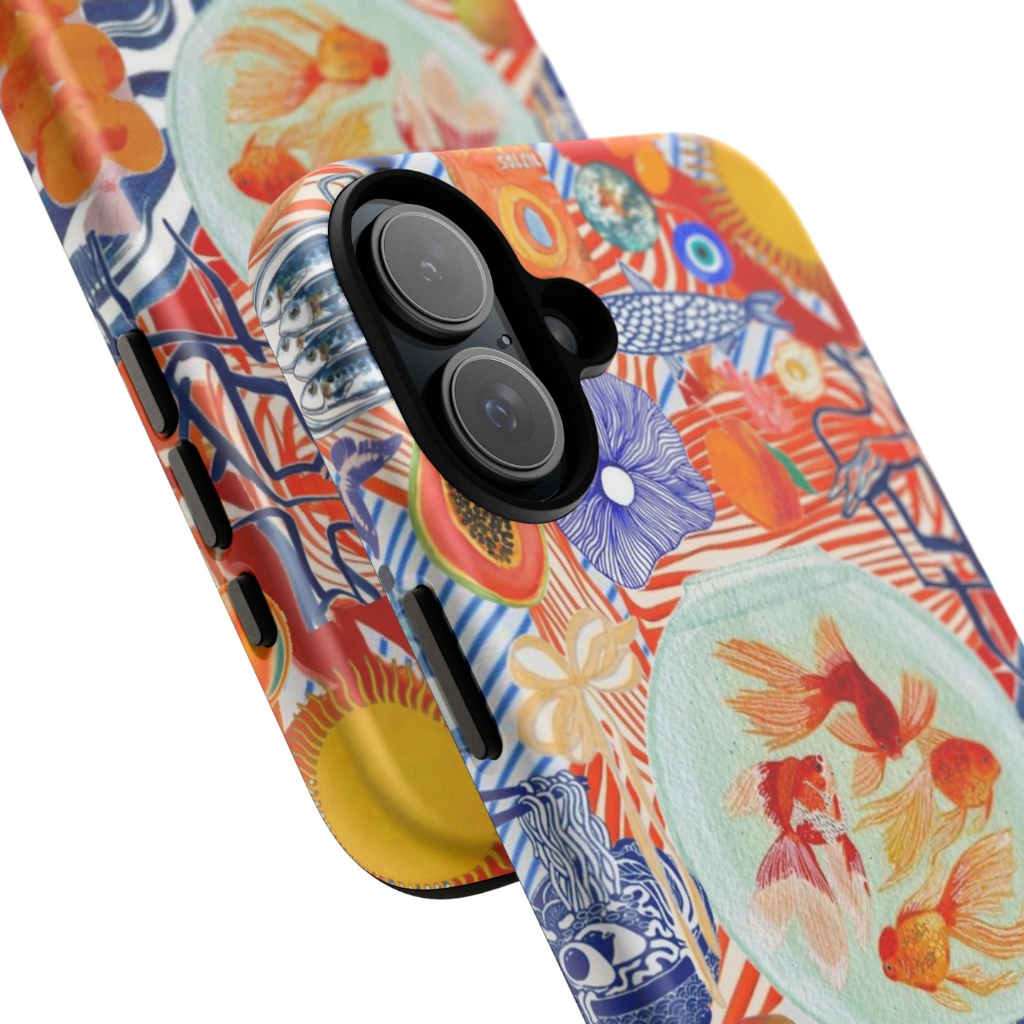 Navy Goldfish Bowl iPhone Case