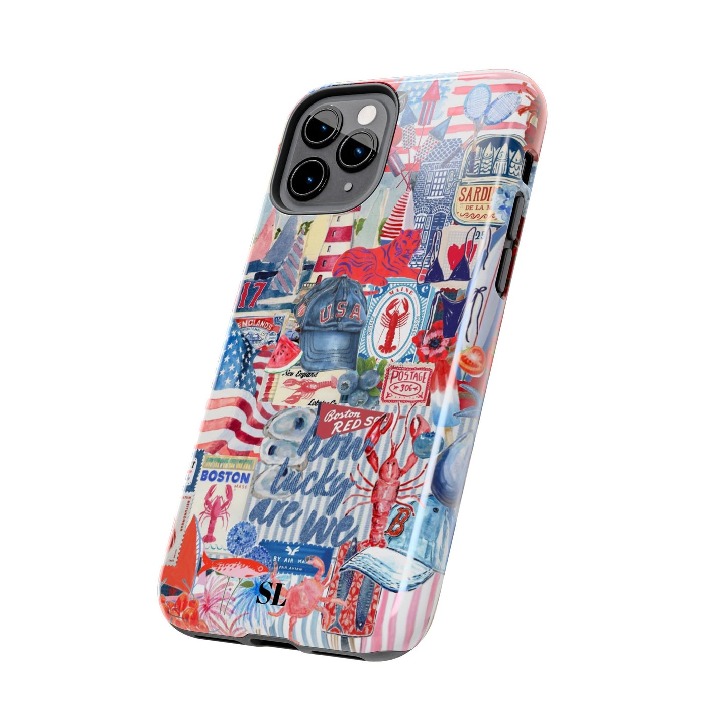 Red, White & Blue iPhone Case