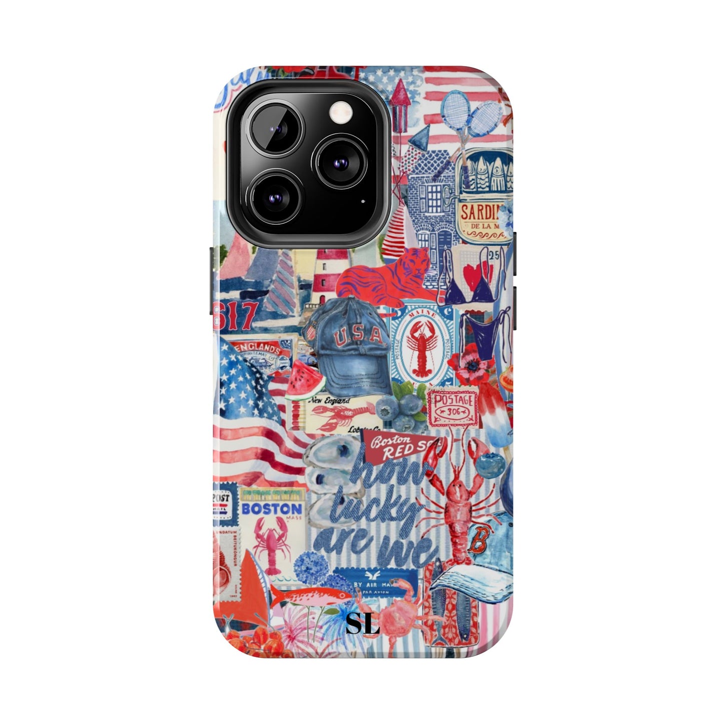 Red, White & Blue iPhone Case