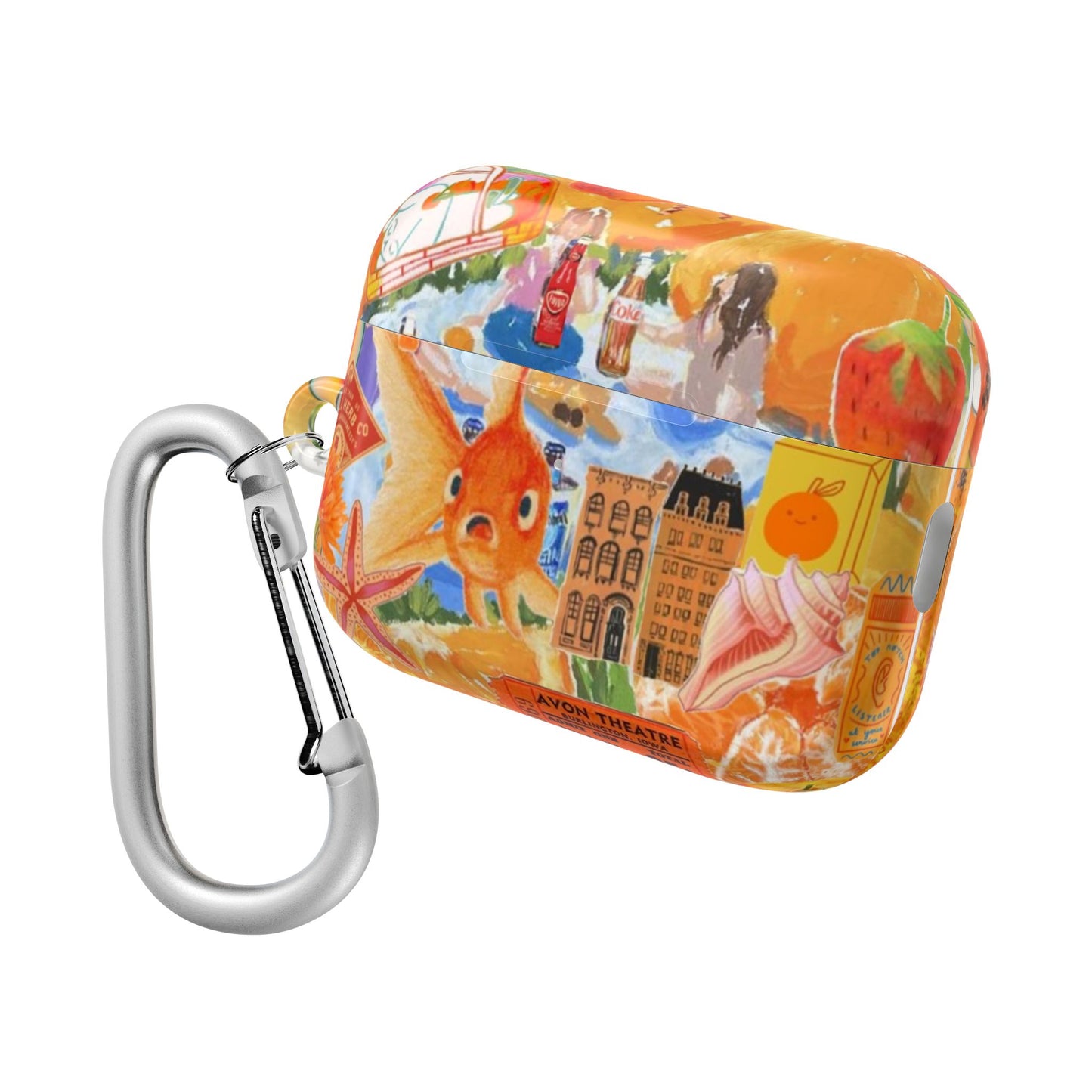 Orange Goldfish AirPod Case