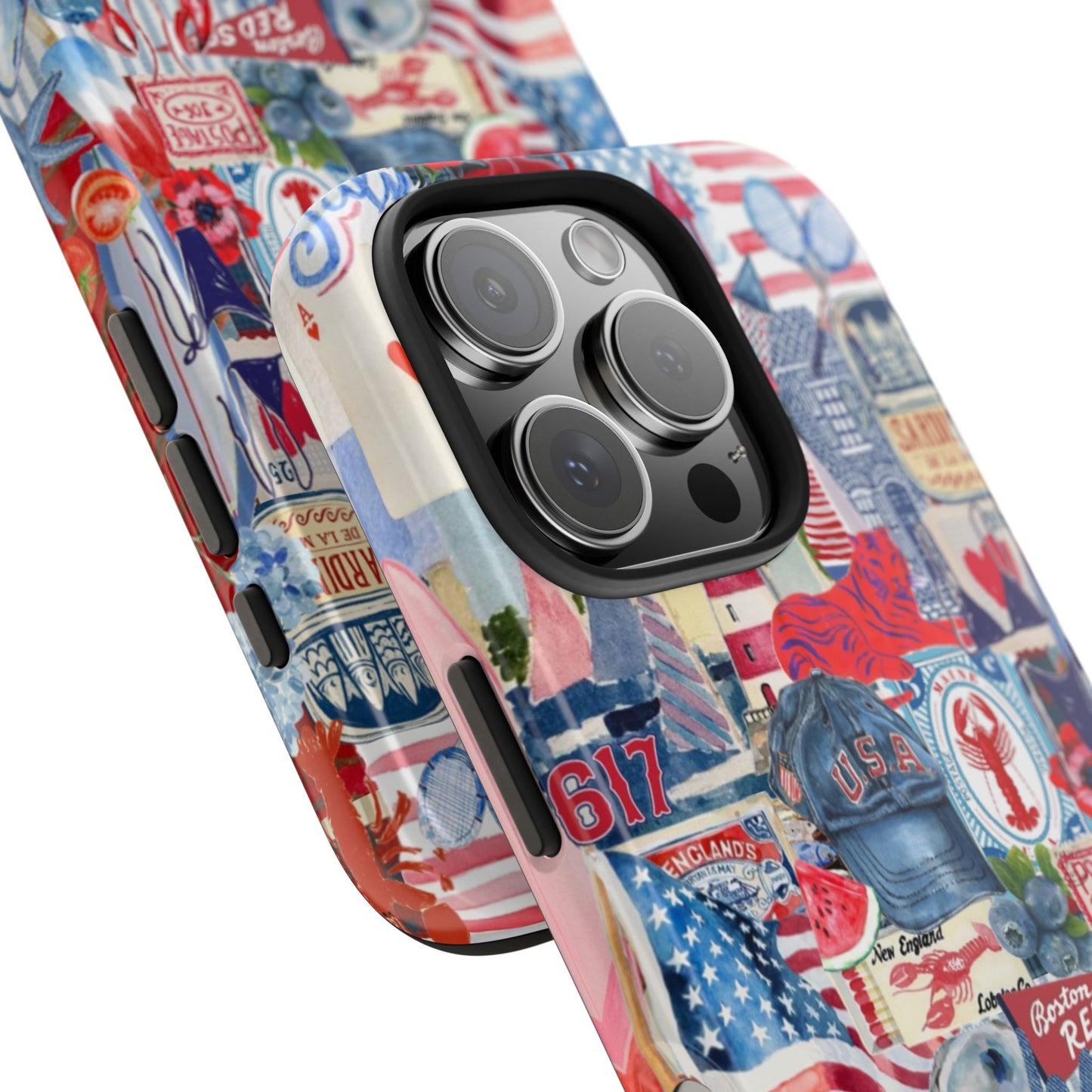 Red, White & Blue iPhone Case