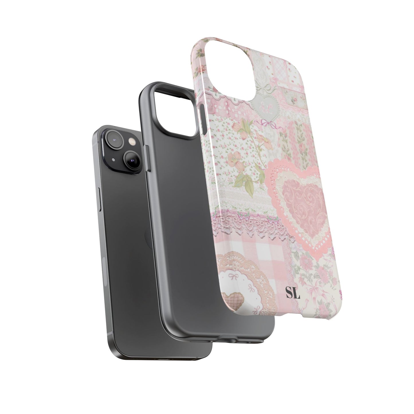 Blushing Floral Patchwork iPhone Case