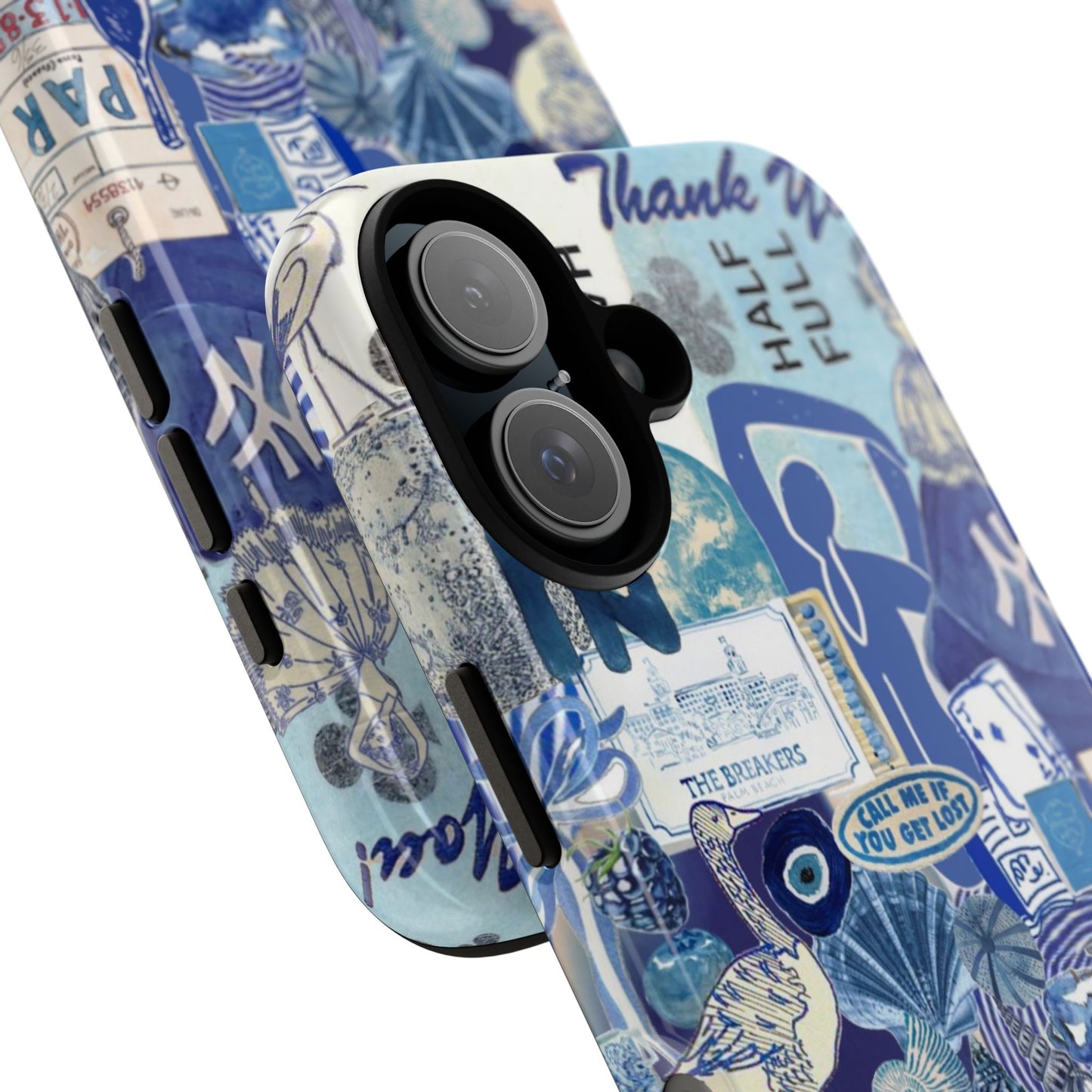 Blue Collage iPhone Case