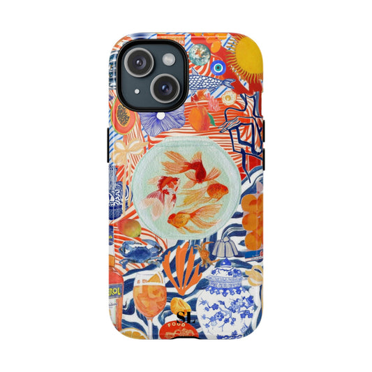 Navy Goldfish Bowl MagSafe Case