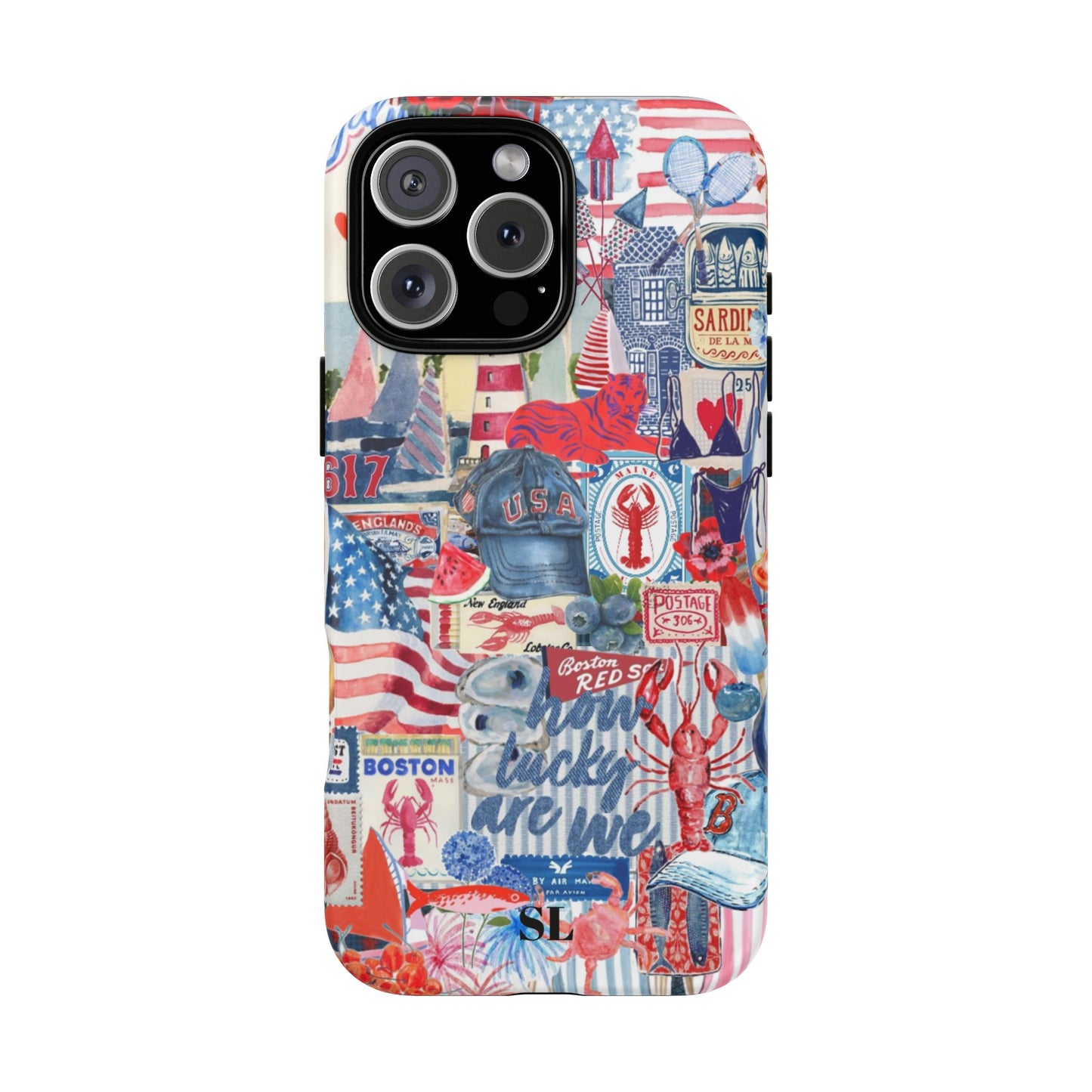 Red, White & Blue iPhone Case