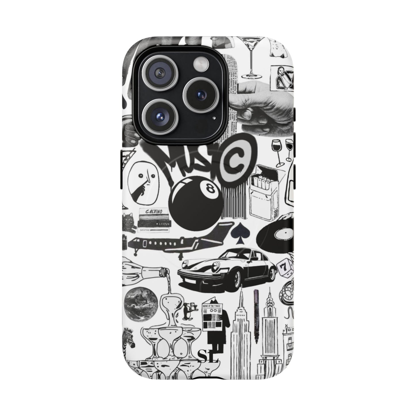 Black and White MagSafe Case