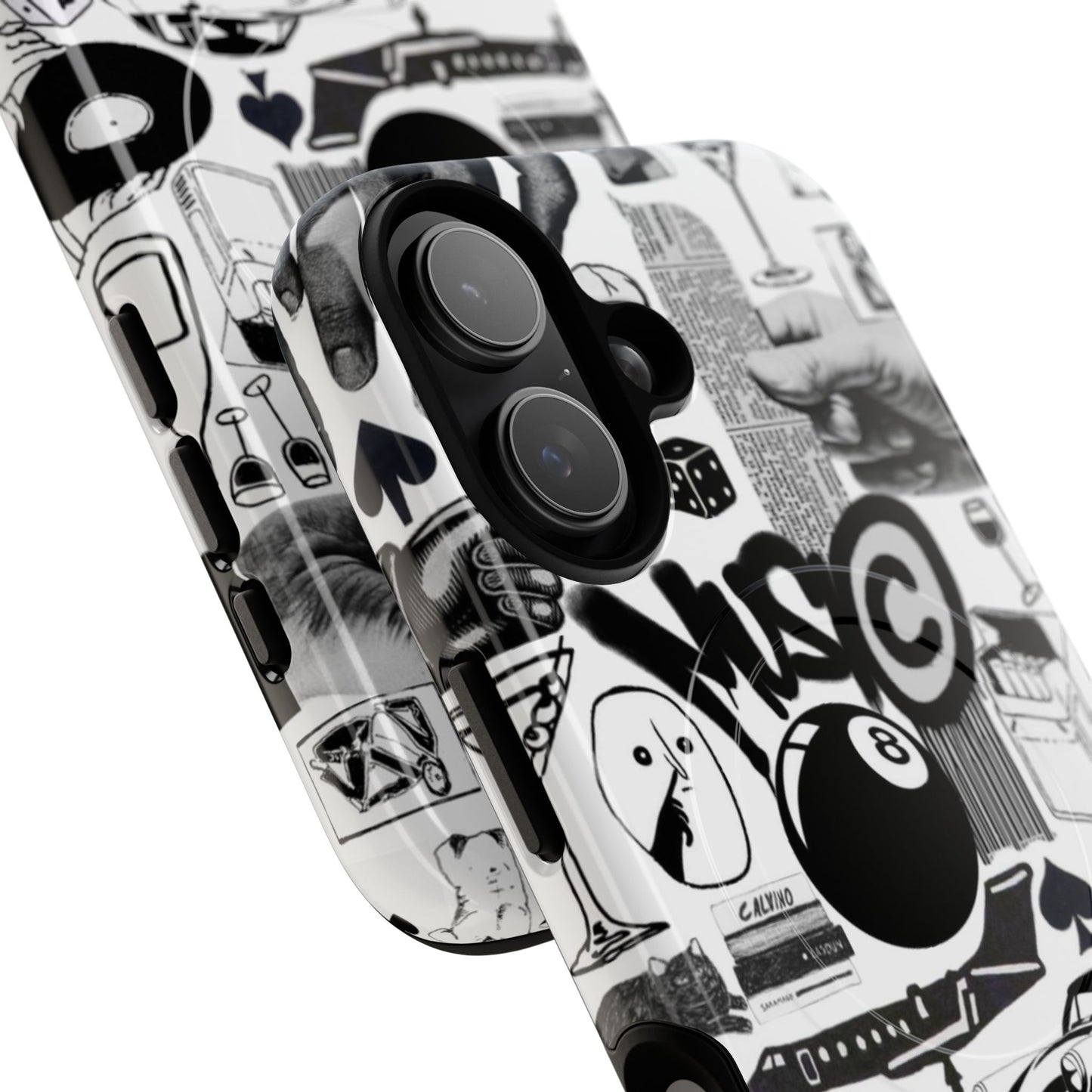 Black and White MagSafe Case