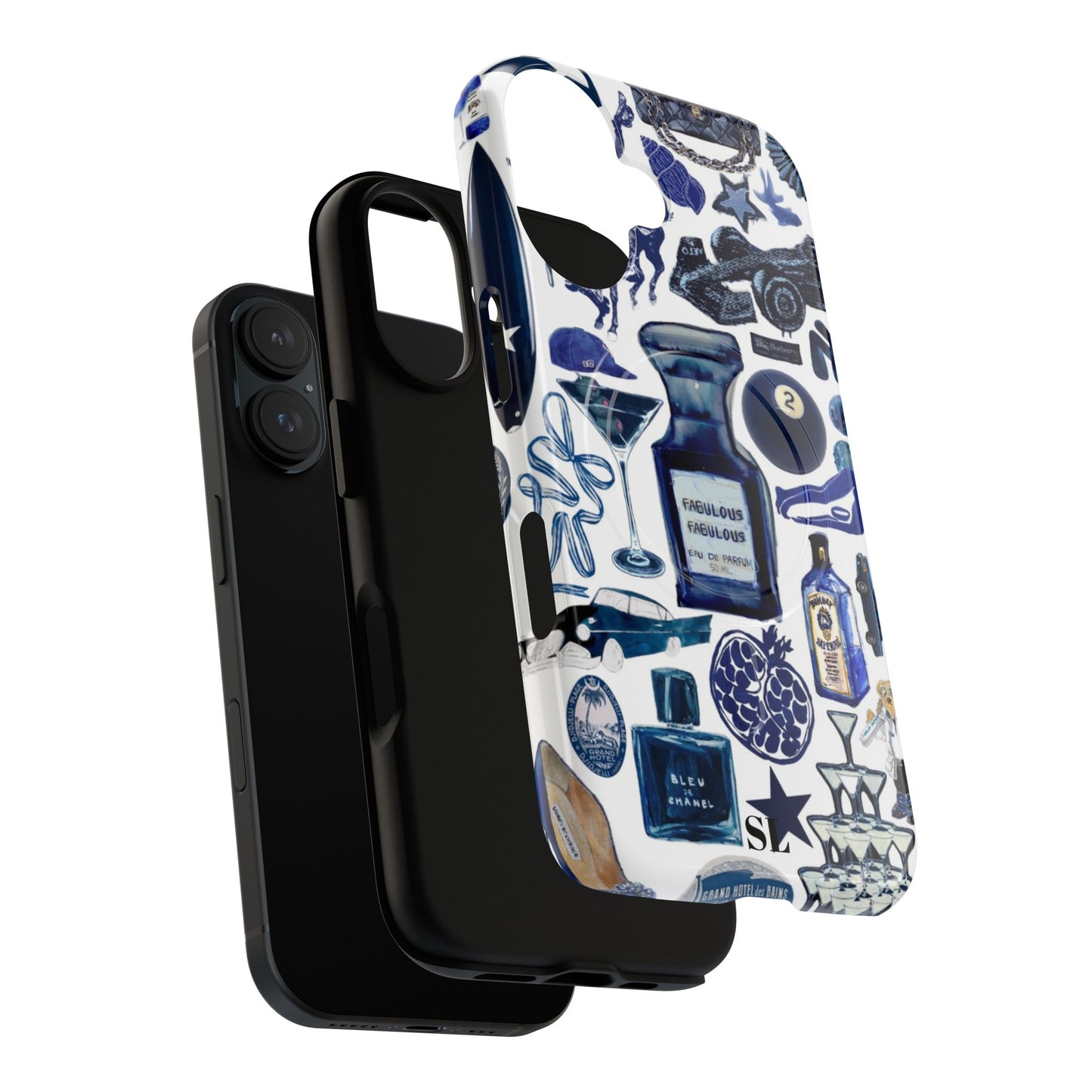 Navy Blue Collage MagSafe Case