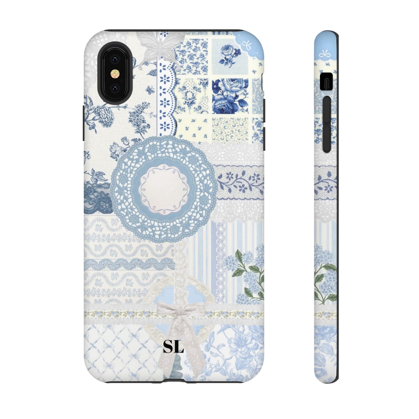Blue Meadow Patchwork iPhone Case