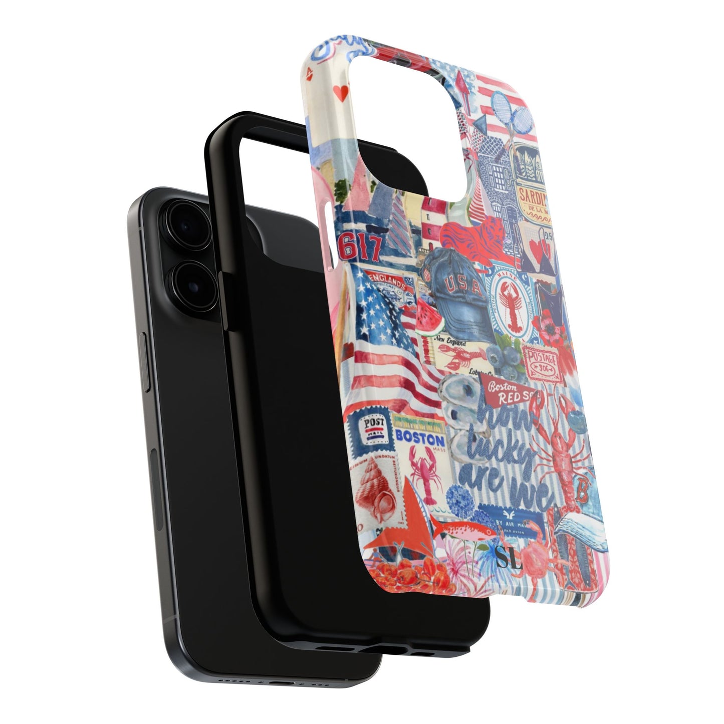 Red, White & Blue iPhone Case