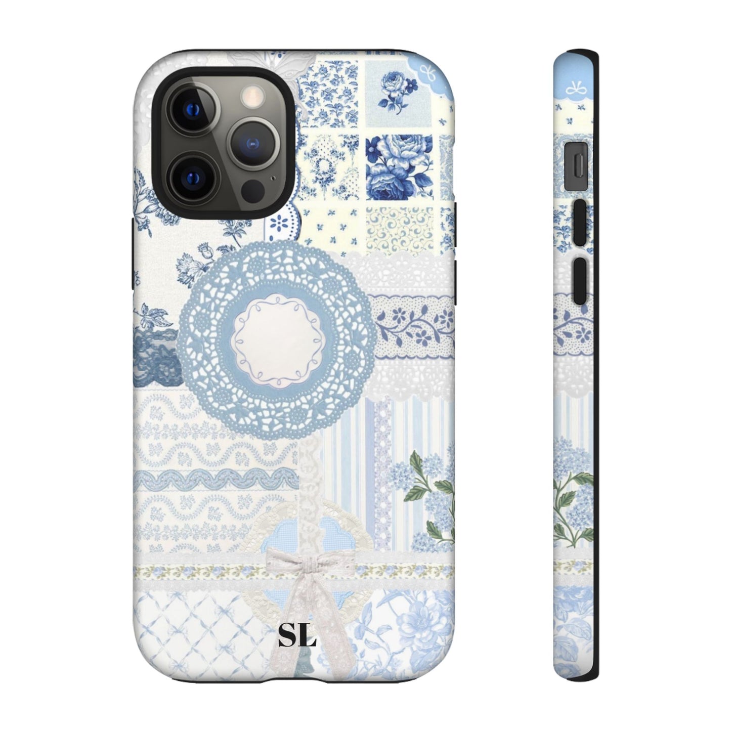 Blue Meadow Patchwork iPhone Case