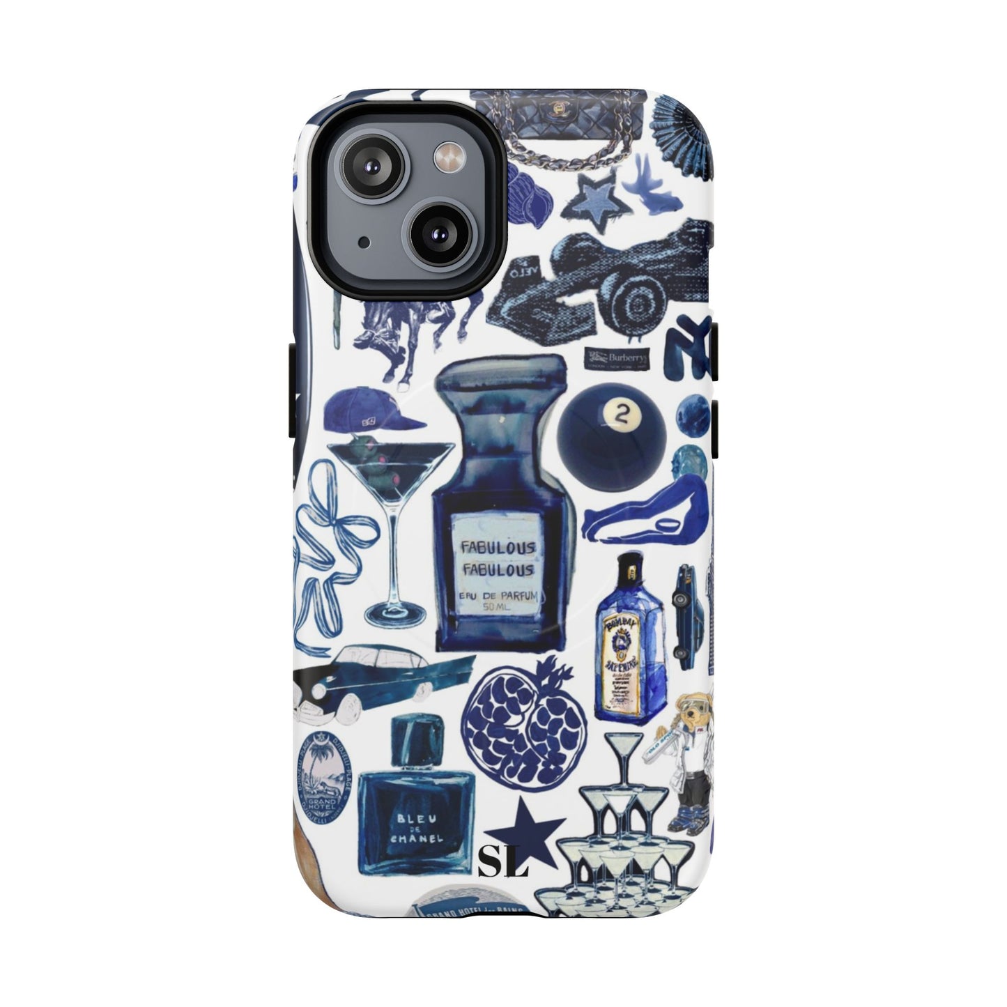 Navy Blue Collage MagSafe Case