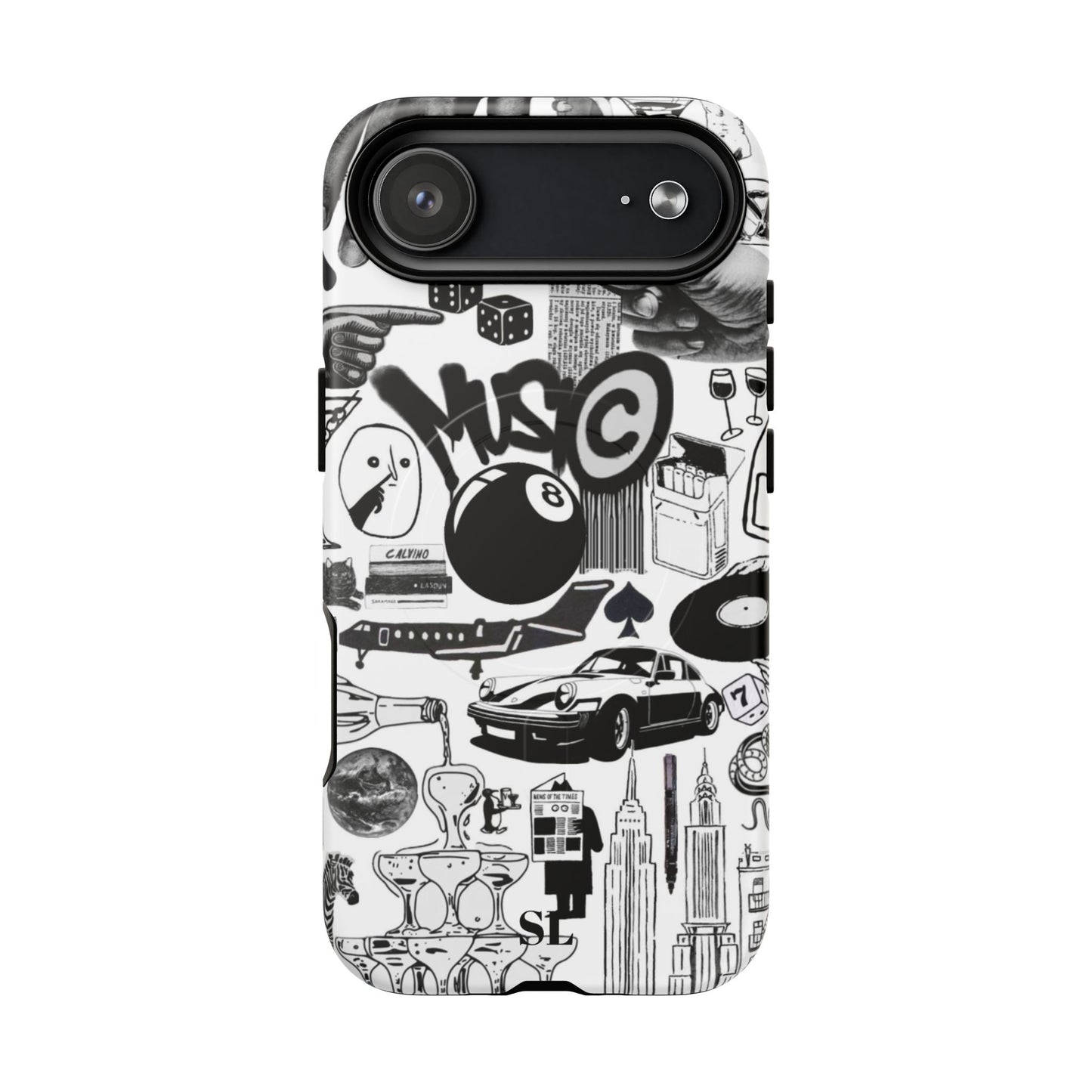 Black and White MagSafe Case