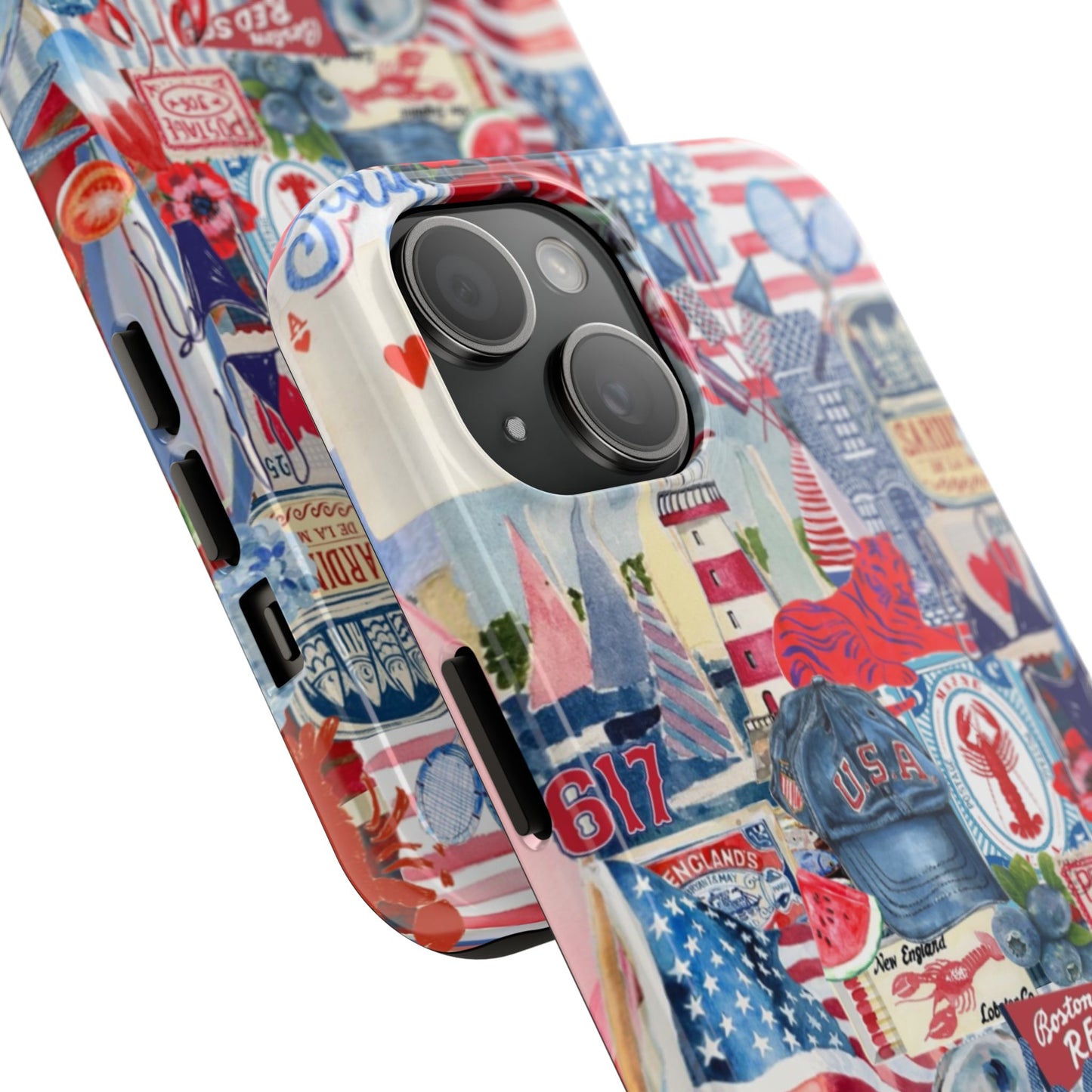 Red, White & Blue iPhone Case