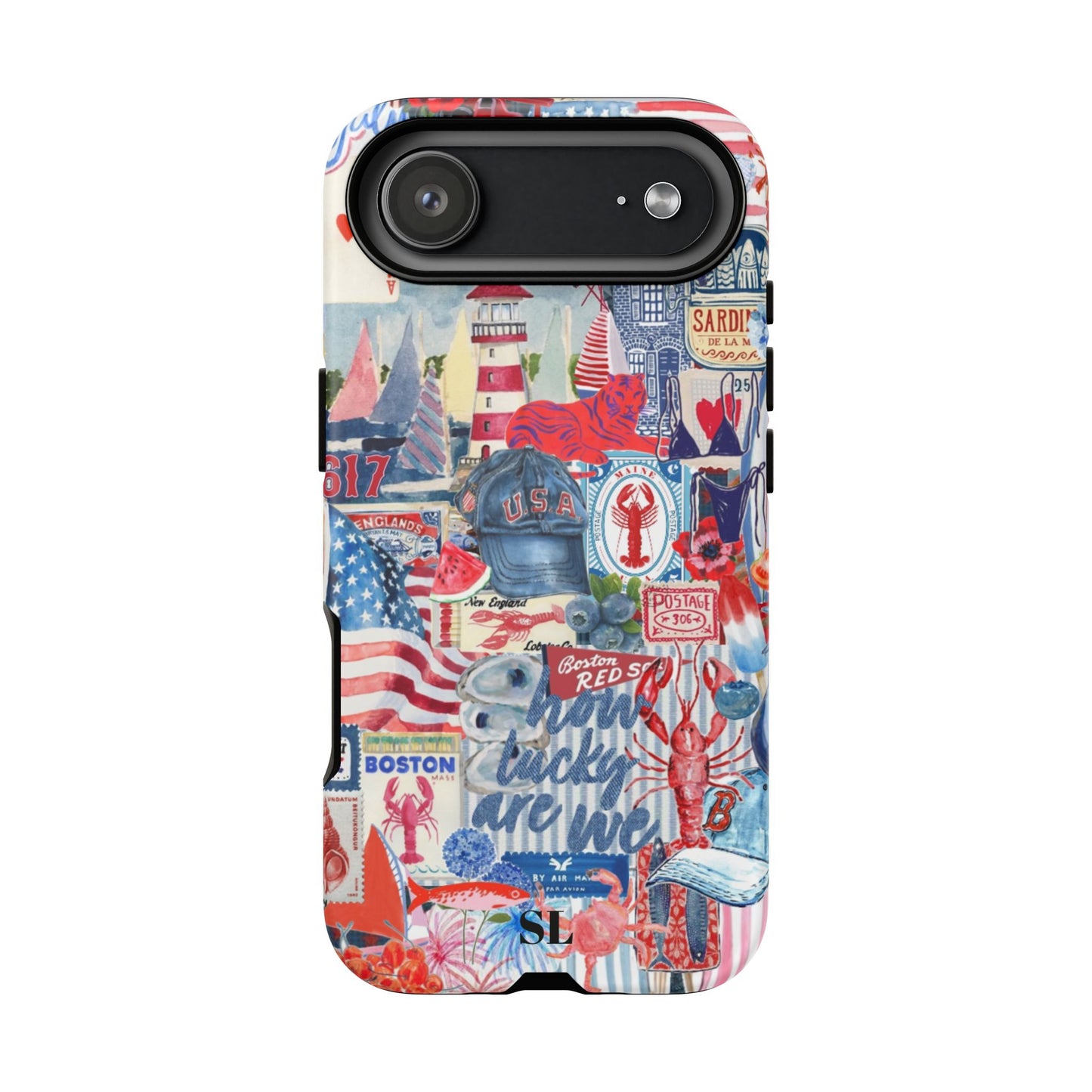 Red, White & Blue iPhone Case