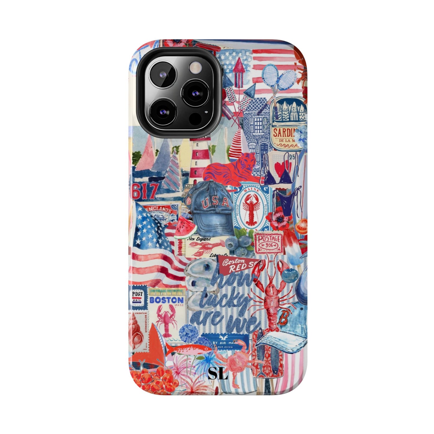 Red, White & Blue iPhone Case