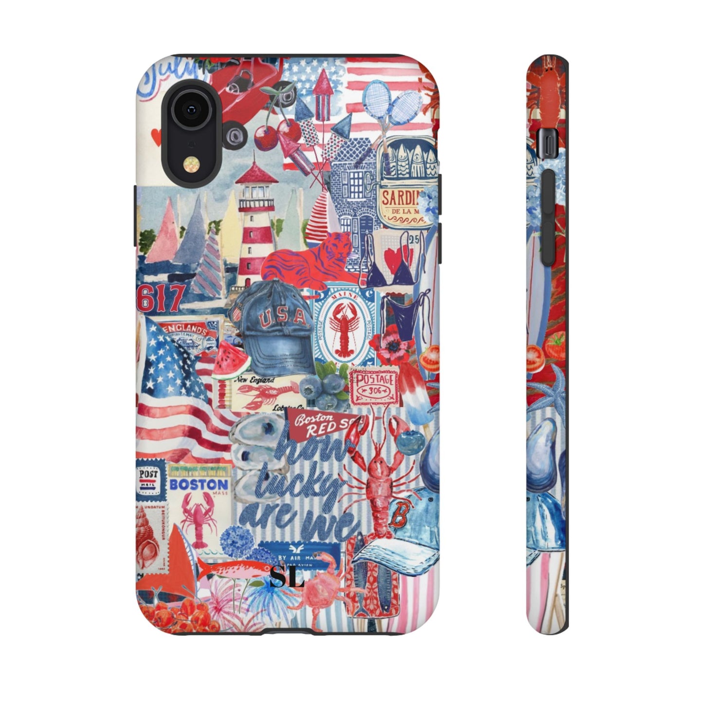 Red, White & Blue iPhone Case