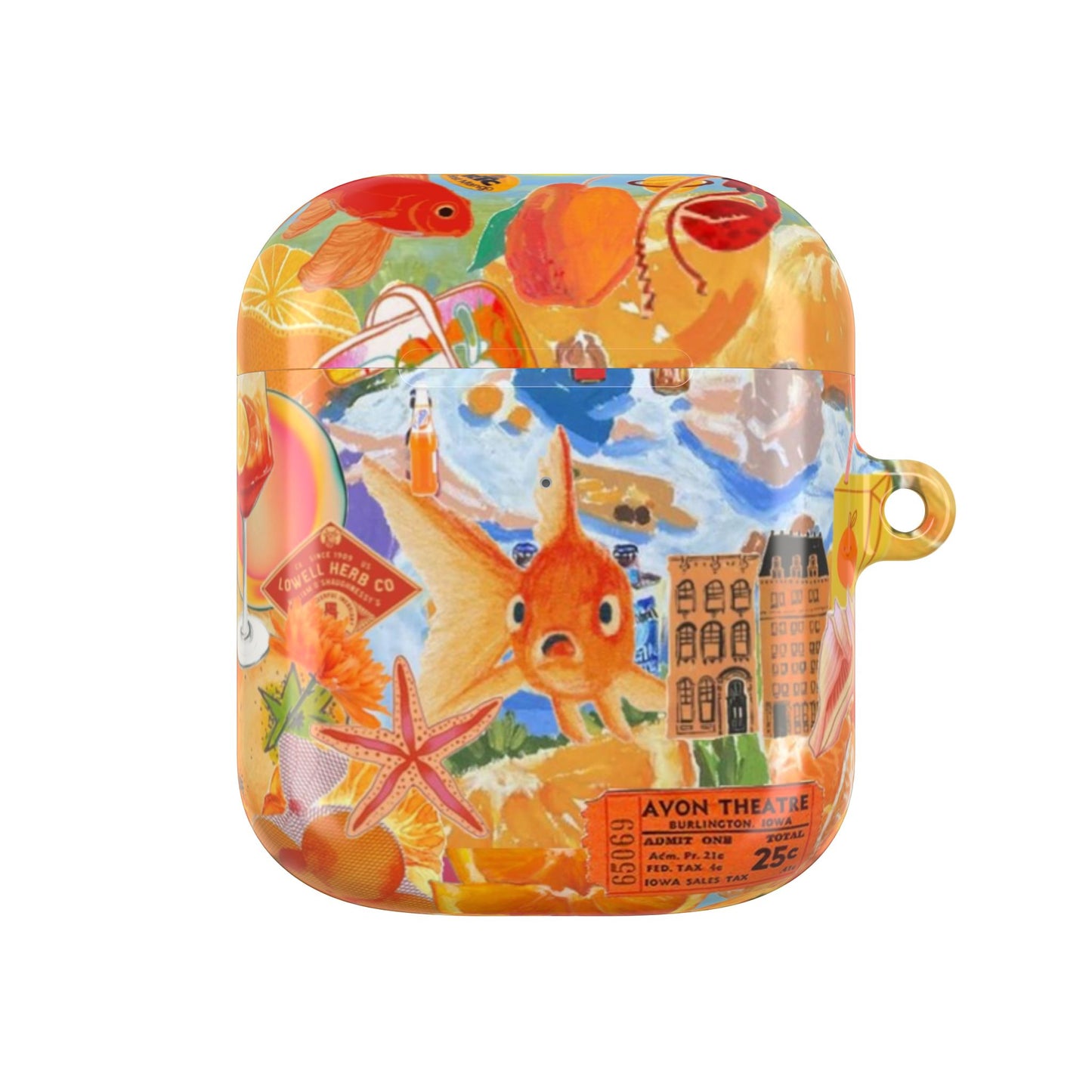 Orange Goldfish AirPod Case