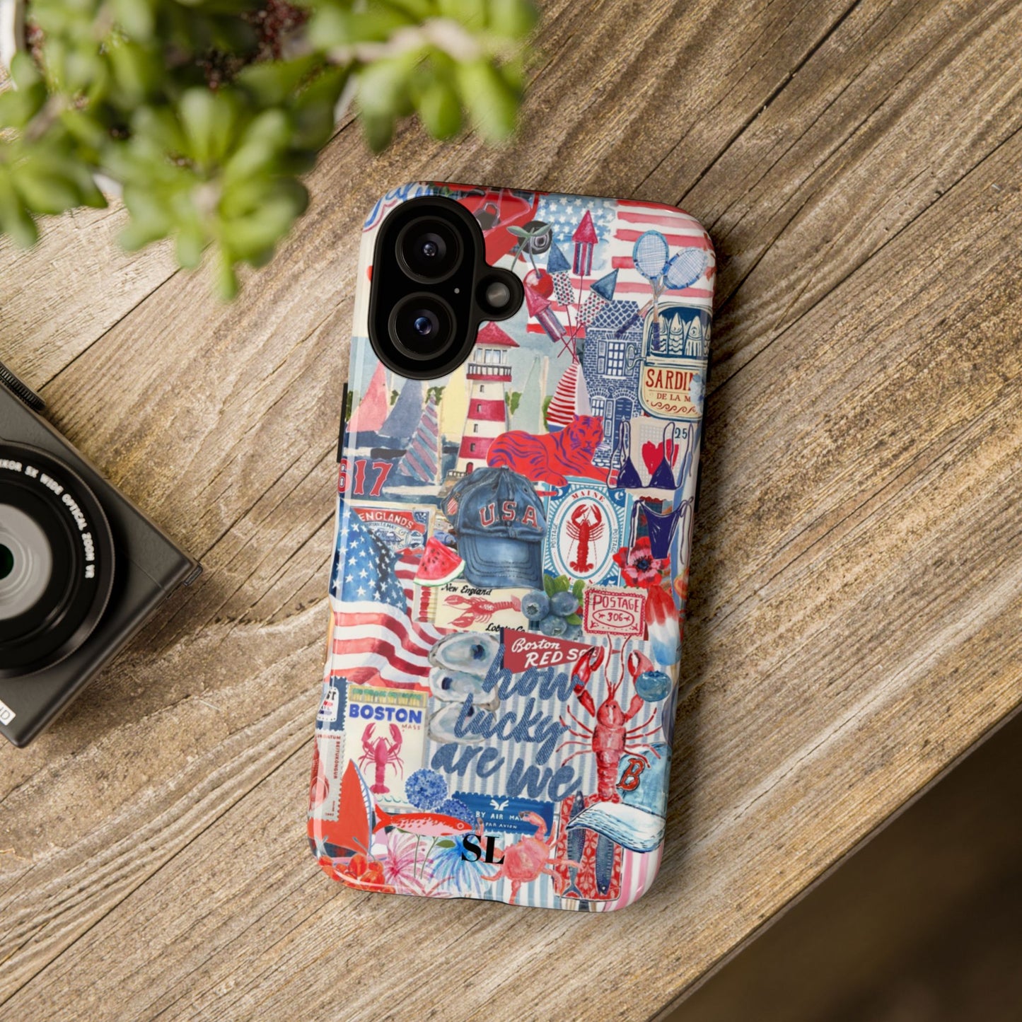 Red, White & Blue iPhone Case