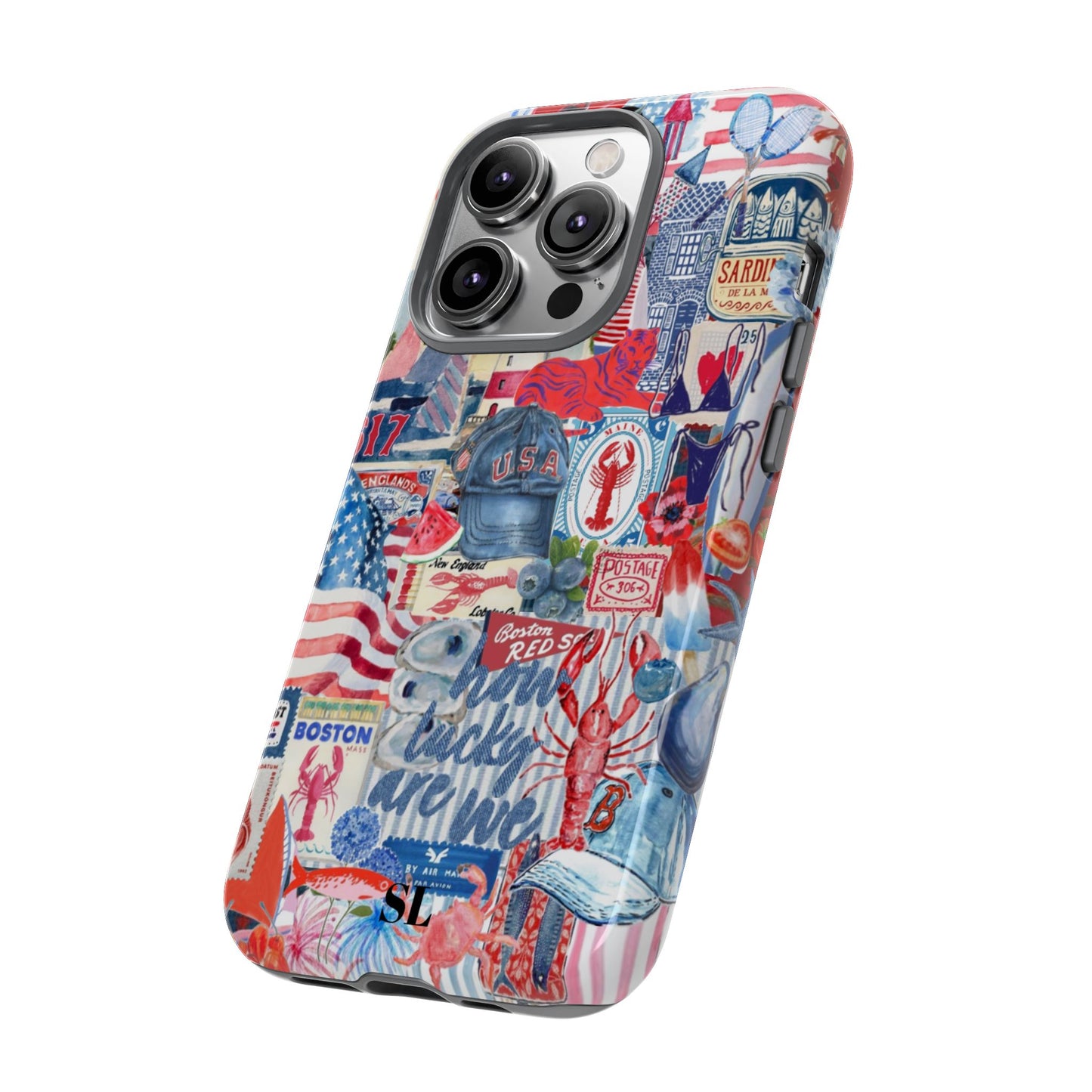 Red, White & Blue iPhone Case