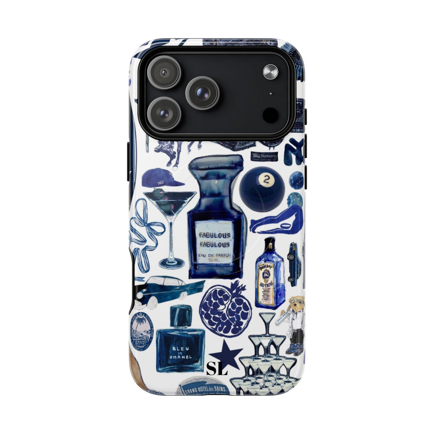 Navy Blue Collage MagSafe Case