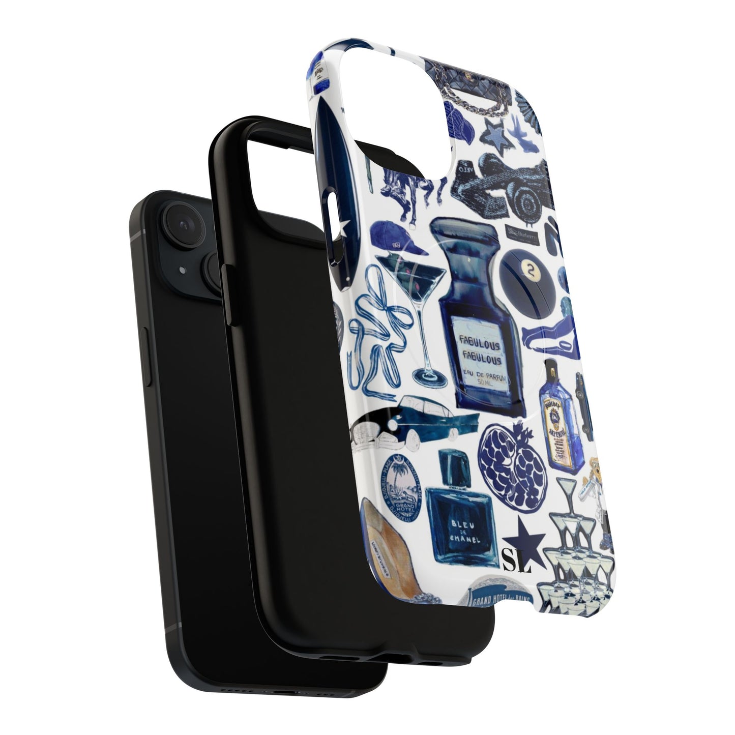 Navy Blue Collage MagSafe Case
