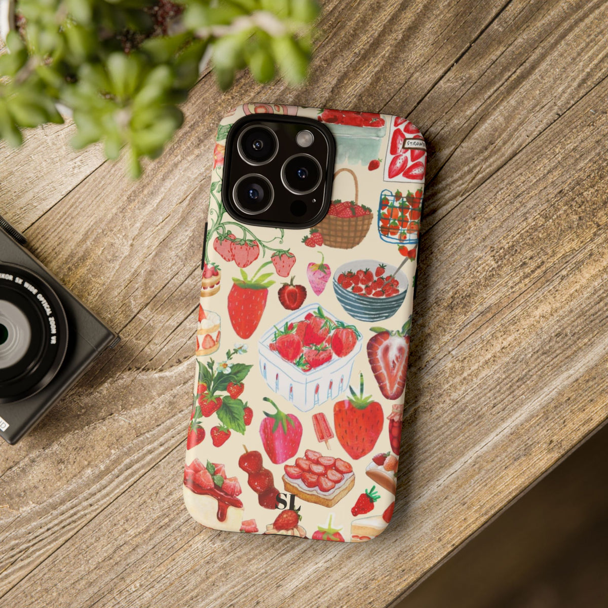 Strawberry Collage iPhone Case