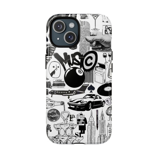 Black and White MagSafe Case