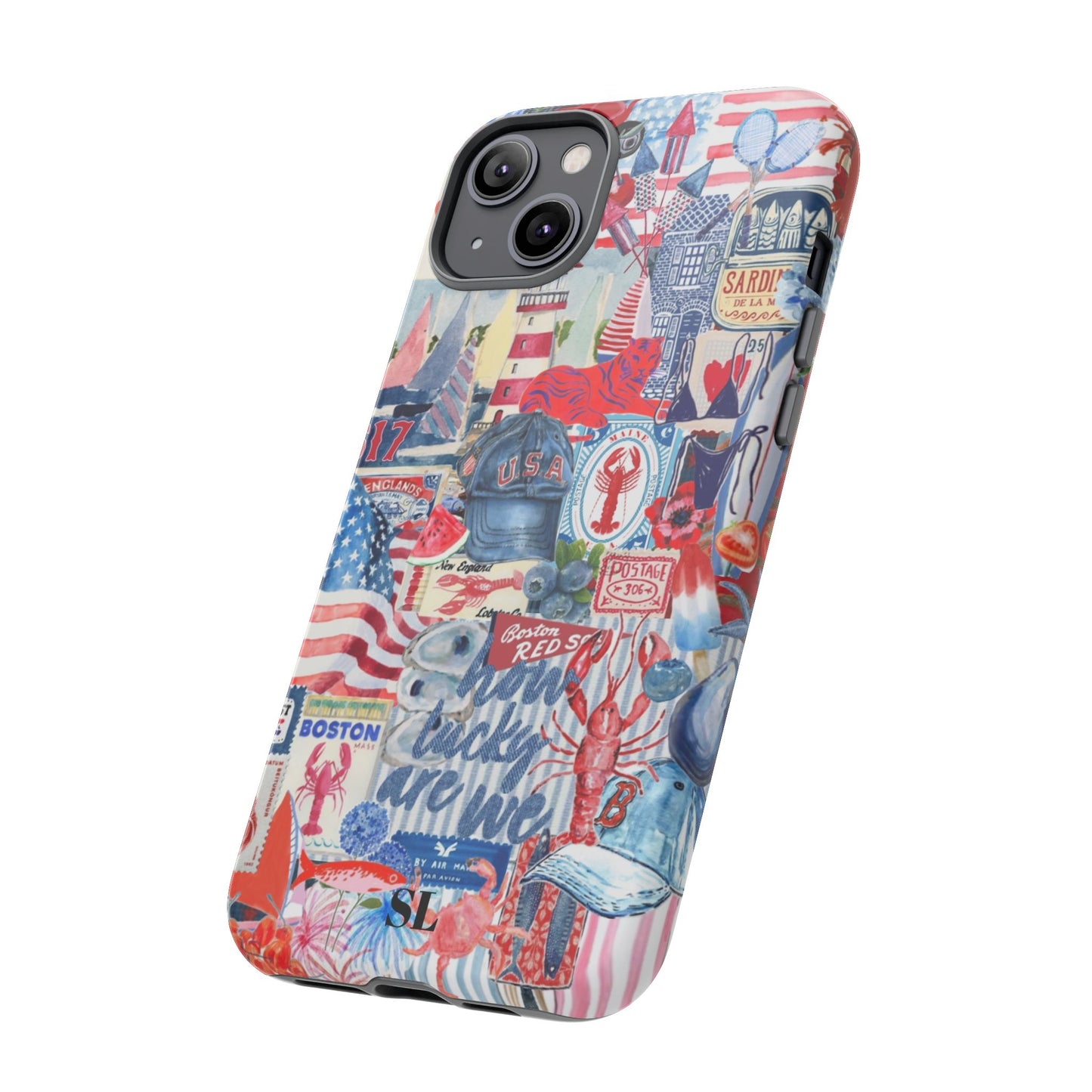 Red, White & Blue iPhone Case
