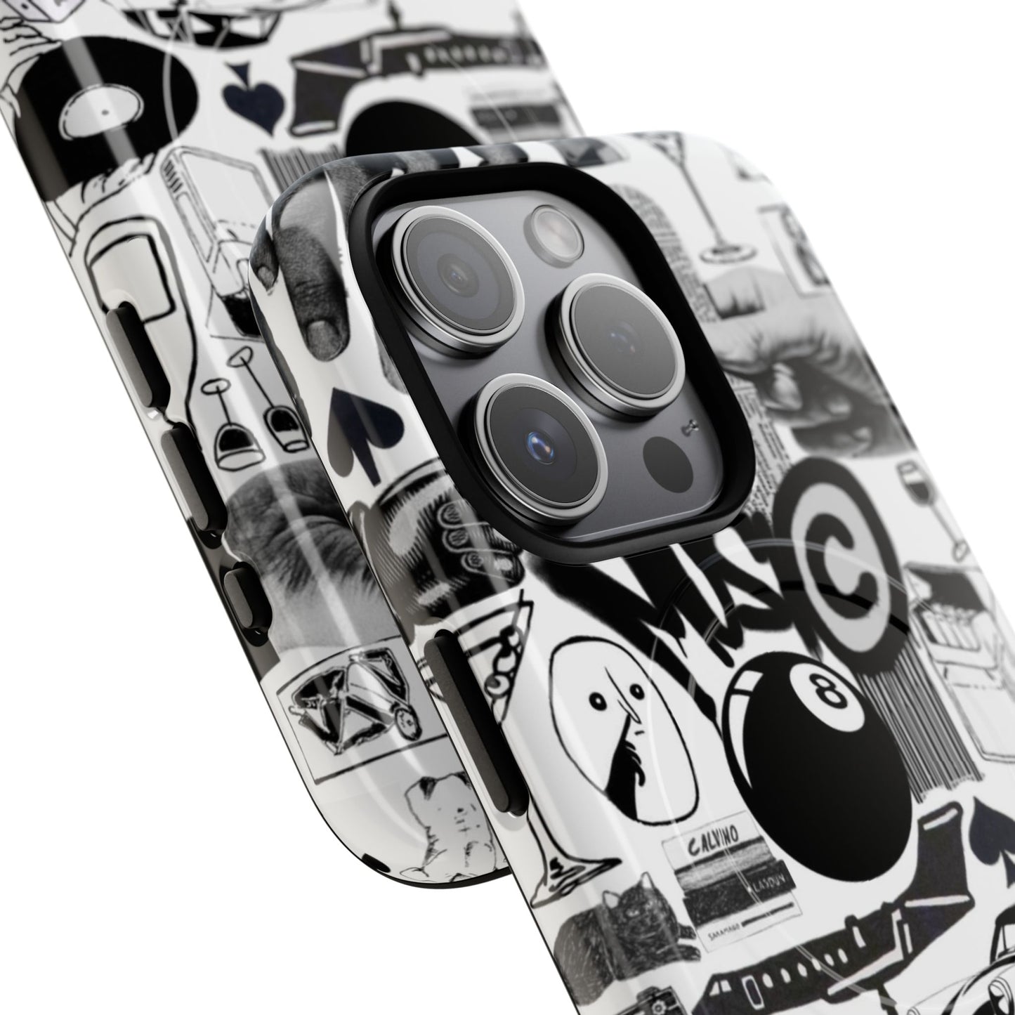 Black and White MagSafe Case