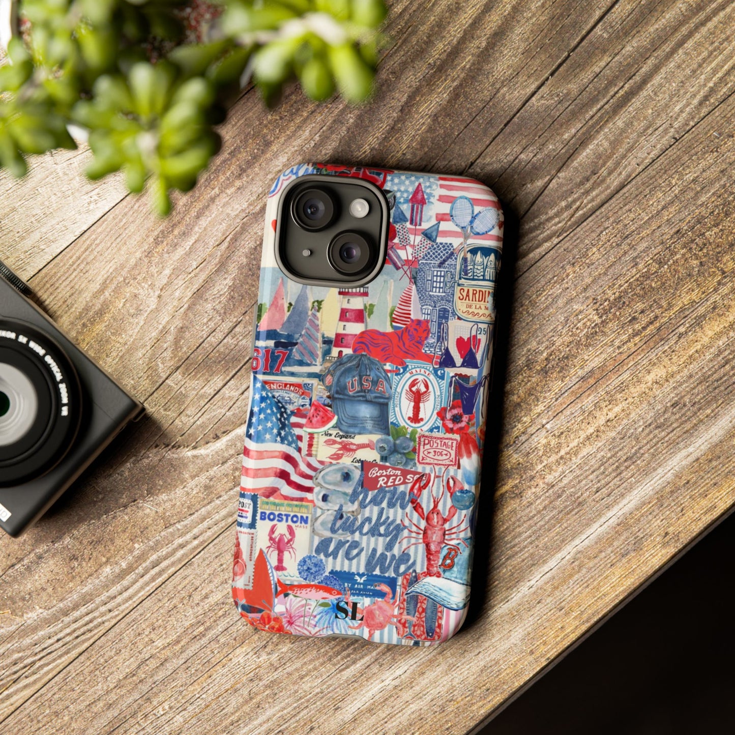 Red, White & Blue iPhone Case