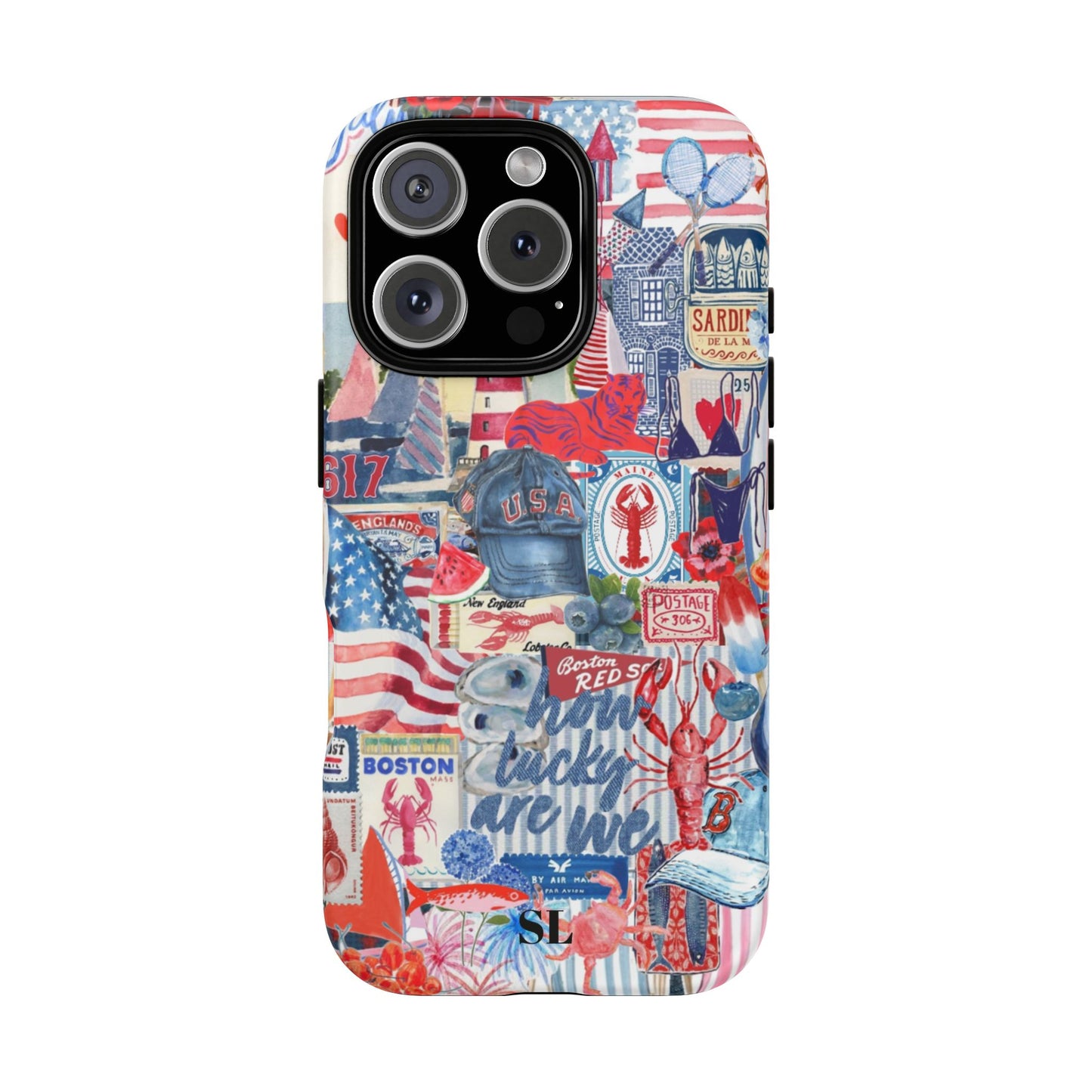 Red, White & Blue iPhone Case