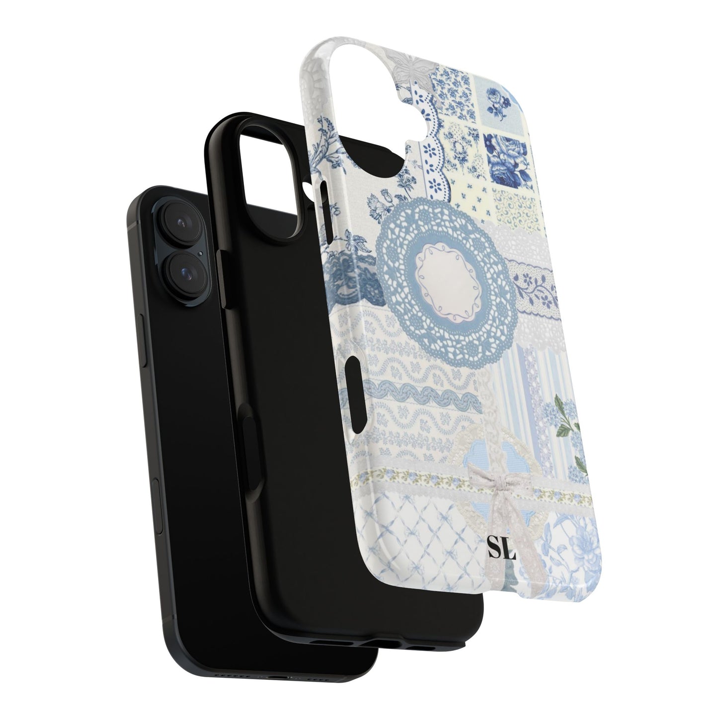 Blue Meadow Patchwork iPhone Case