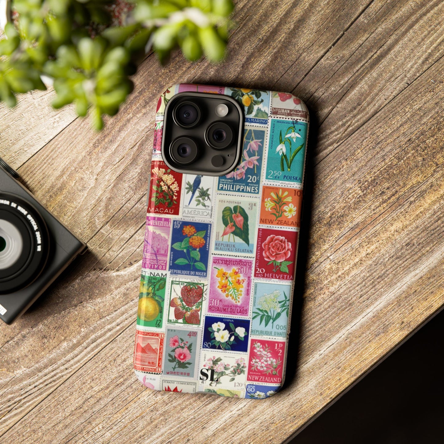Postcard Stamps iPhone Case