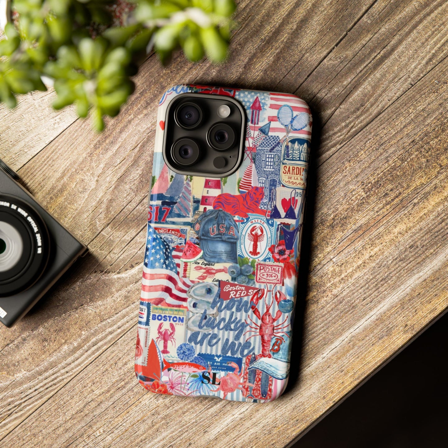 Red, White & Blue iPhone Case