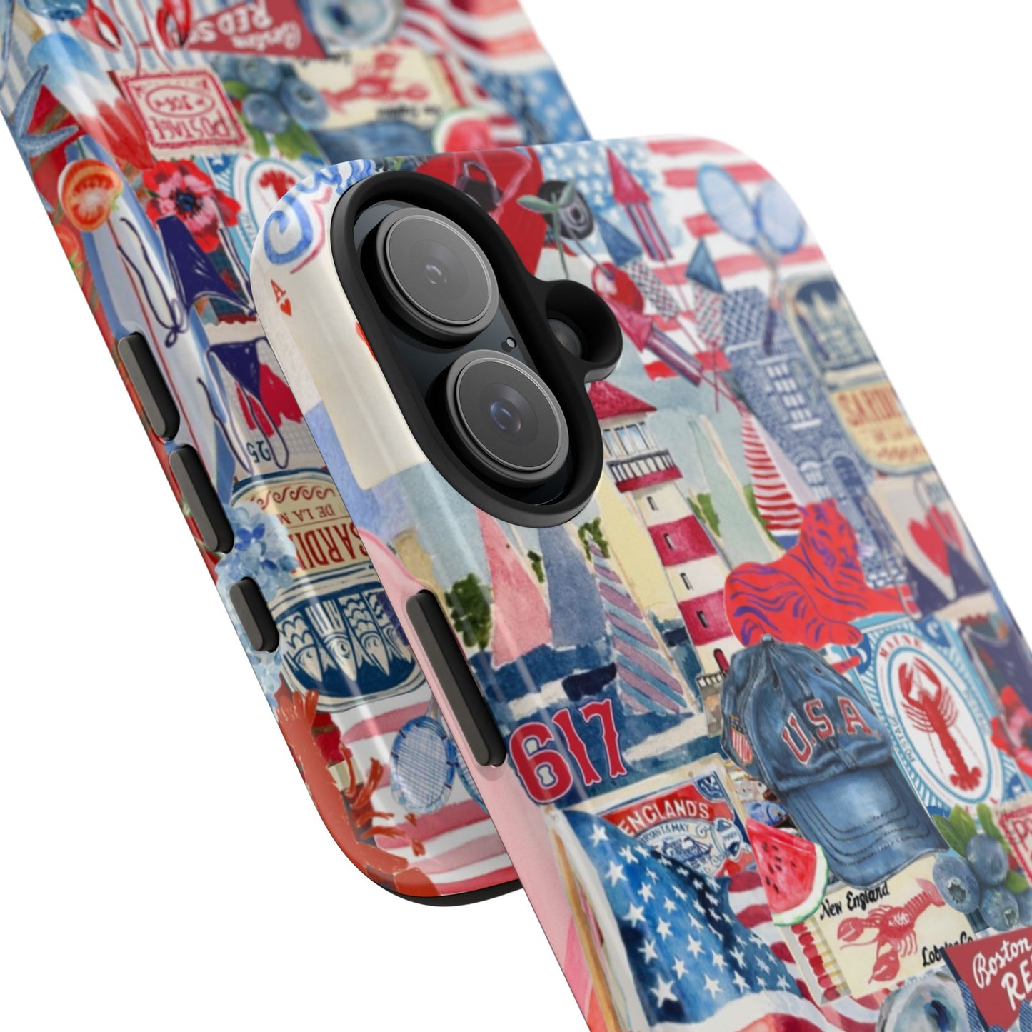 Red, White & Blue iPhone Case