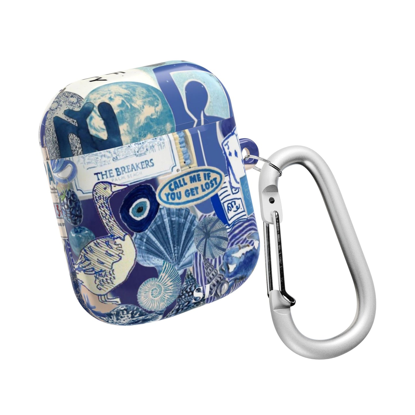 Blue Collage AirPod Case