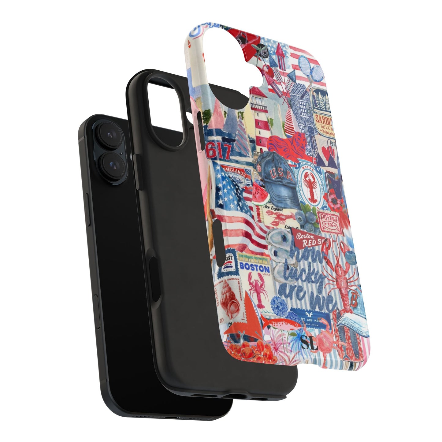 Red, White & Blue iPhone Case