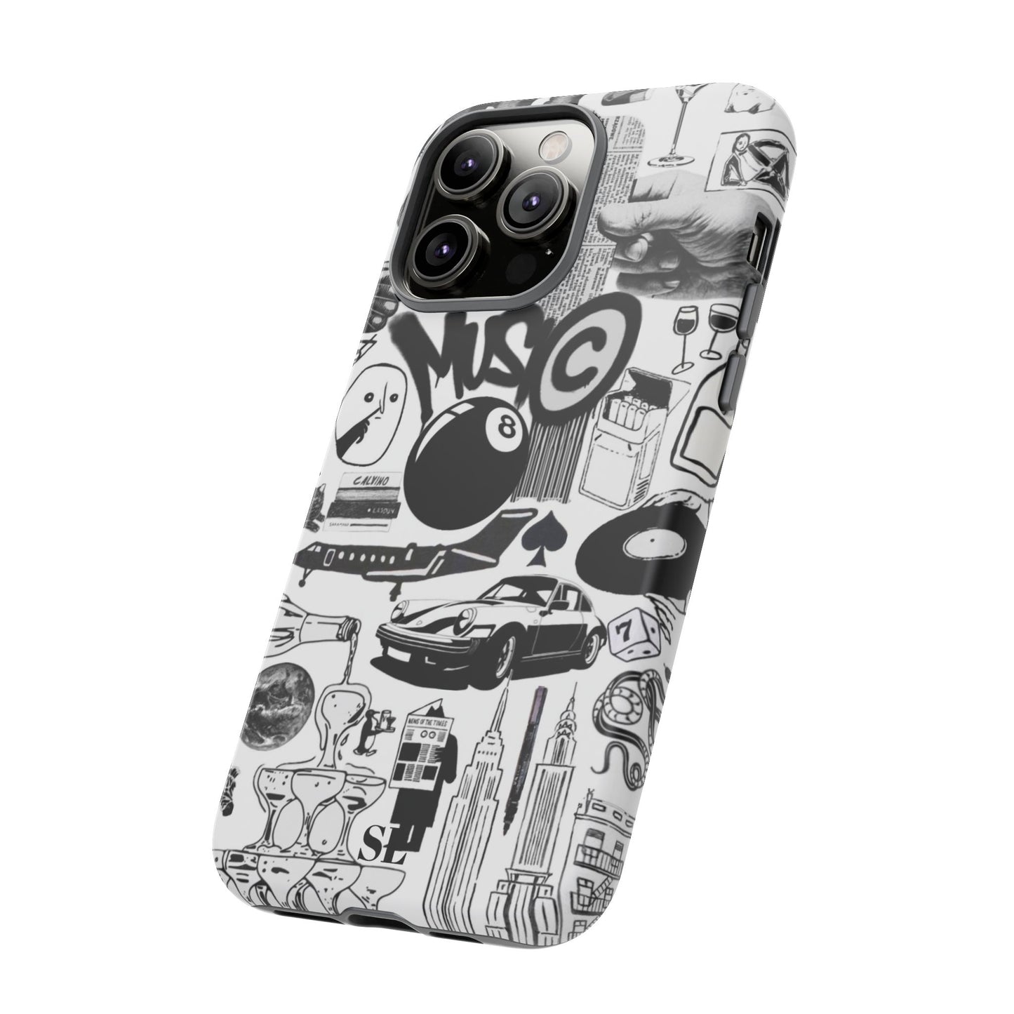 Black and White iPhone Case