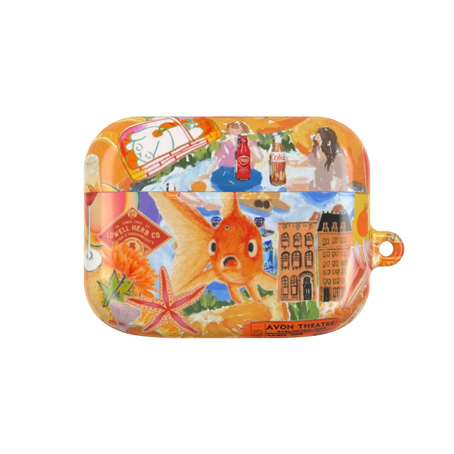 Orange Goldfish AirPod Case
