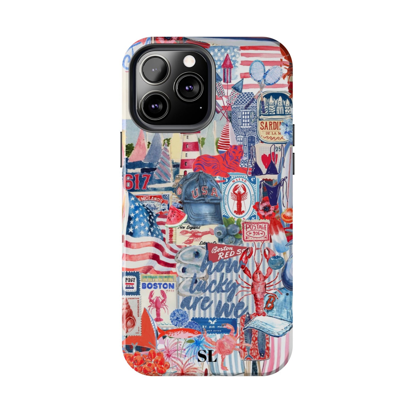Red, White & Blue iPhone Case