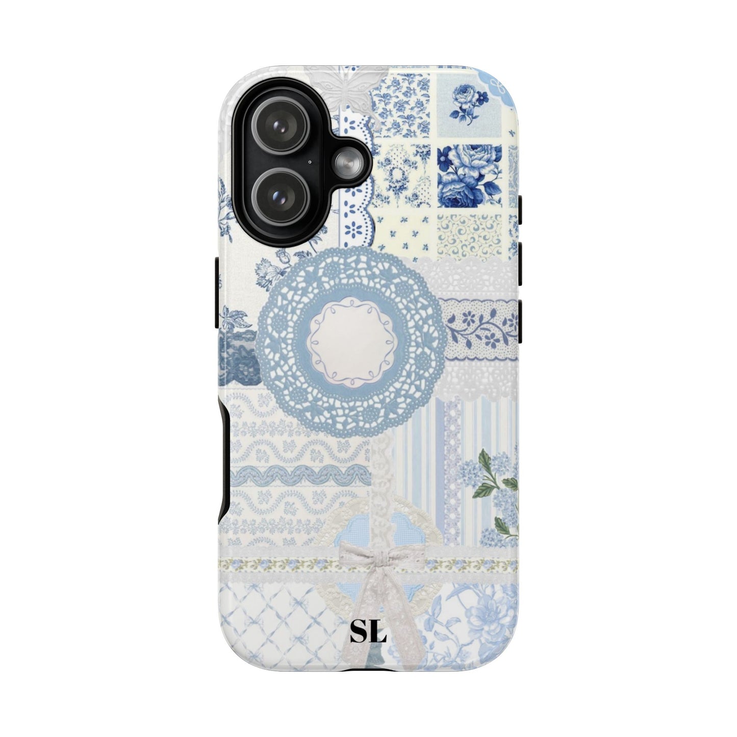 Blue Meadow Patchwork iPhone Case
