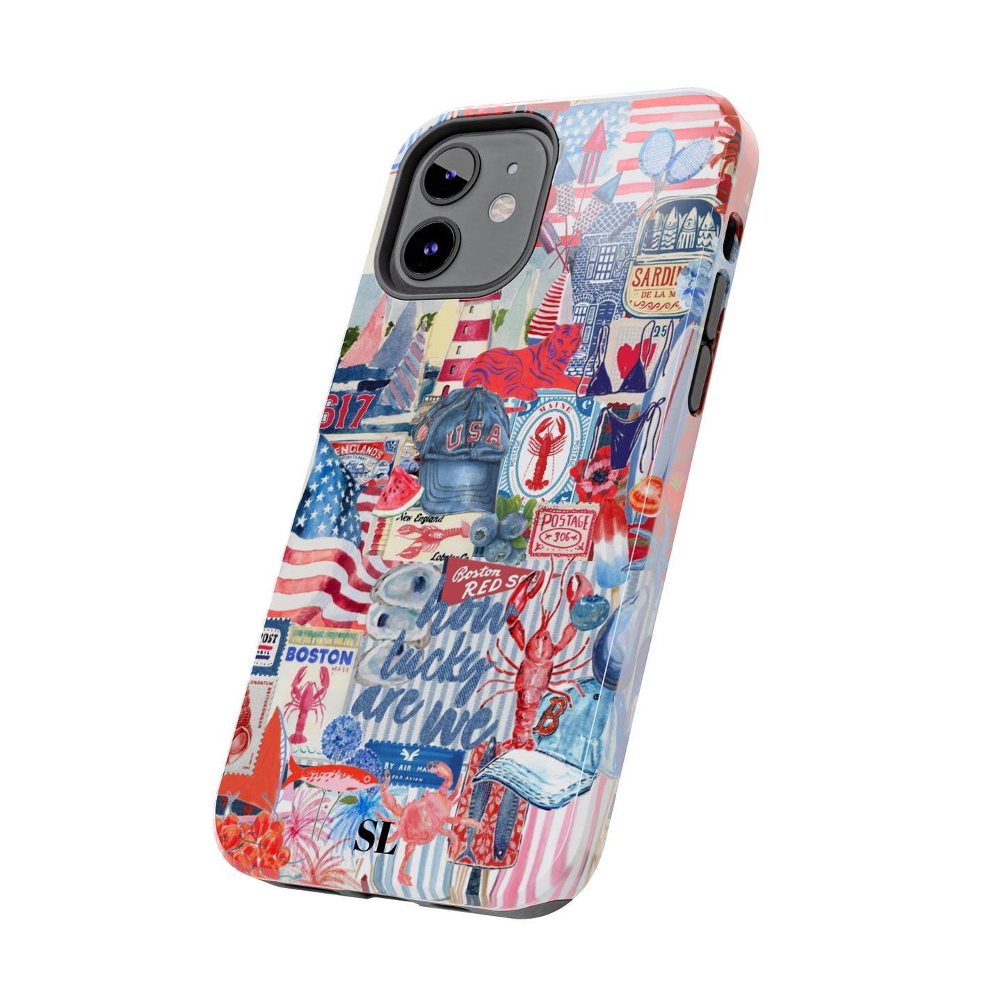 Red, White & Blue iPhone Case