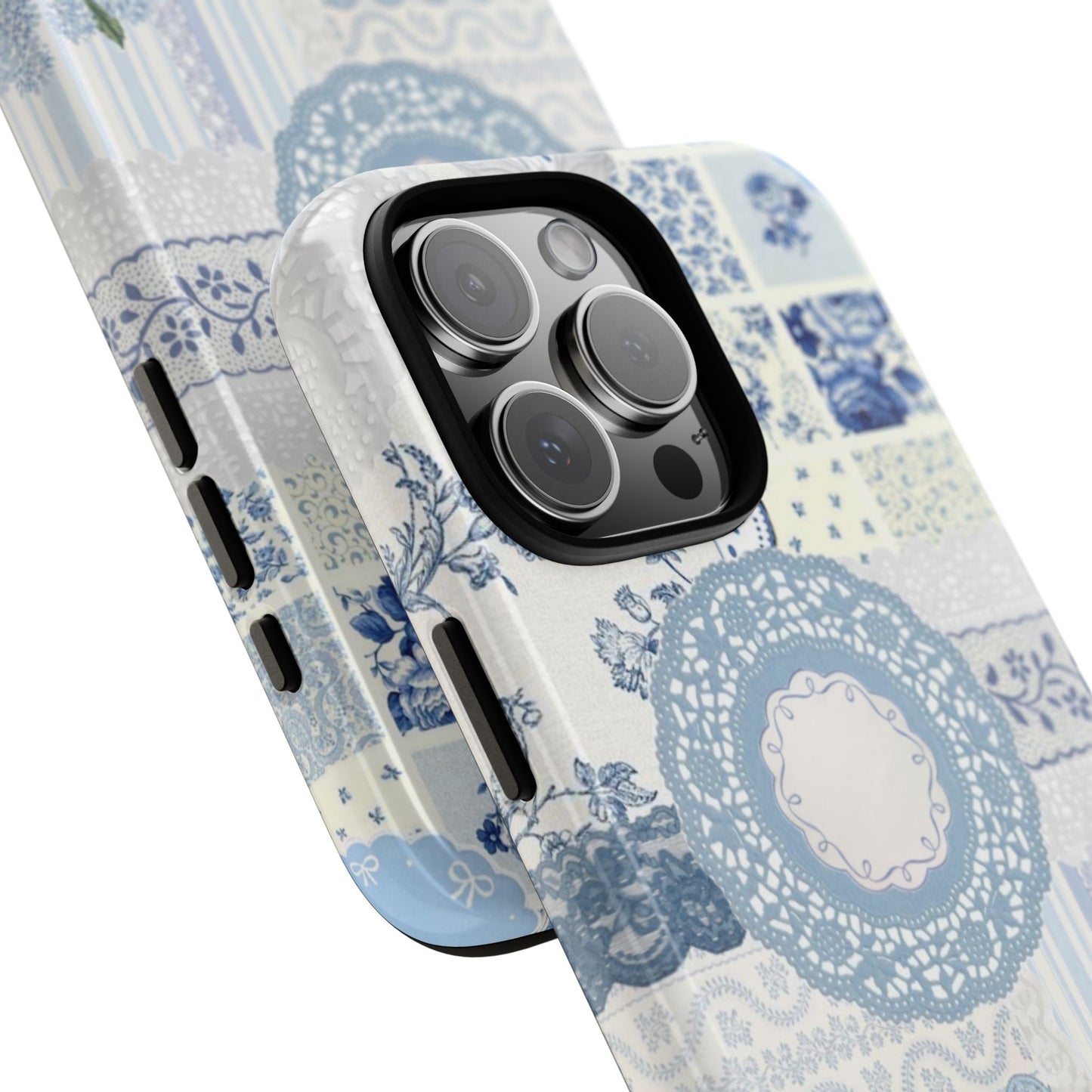 Blue Meadow Patchwork iPhone Case