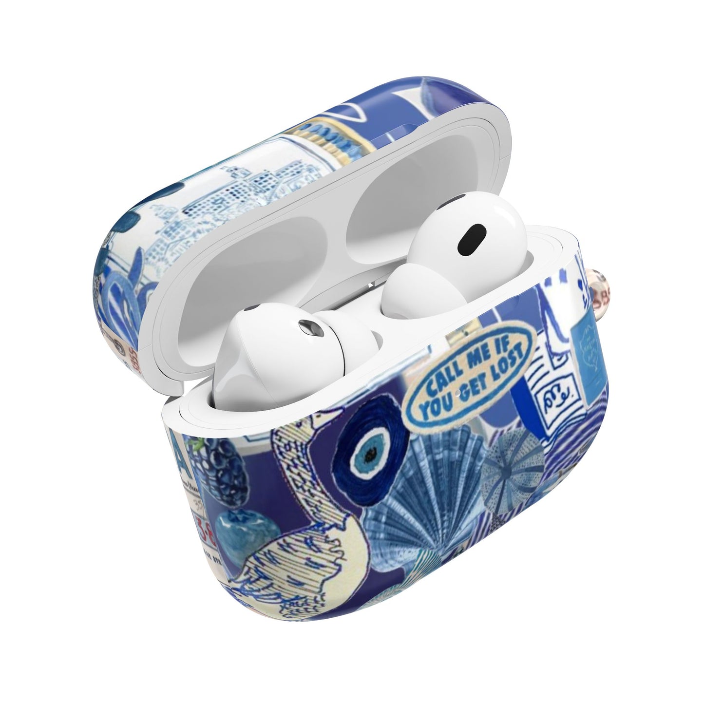 Blue Collage AirPod Case