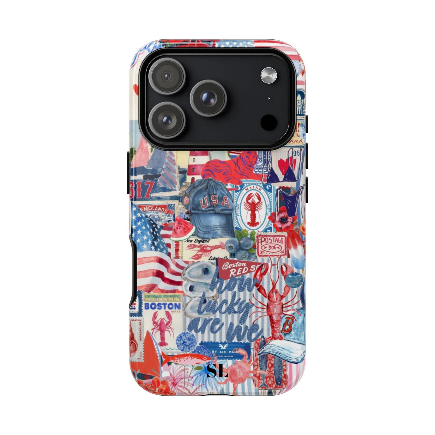 Red, White & Blue iPhone Case
